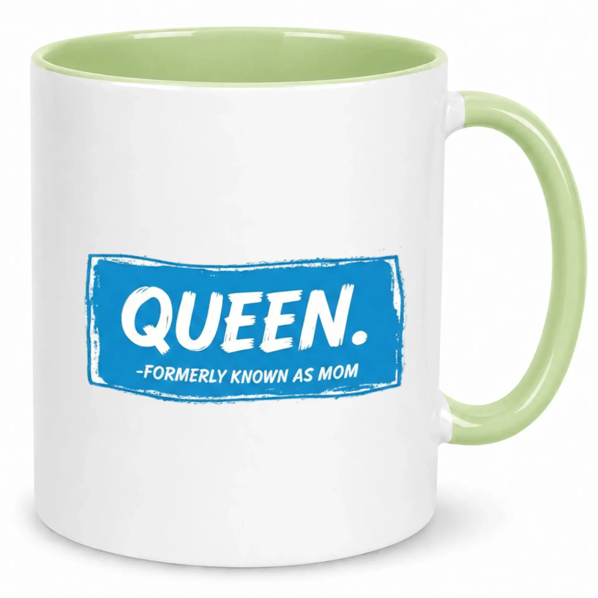 Funny Ceramic Coffee Mug with 'queen. Formerly Known as Mom' Print Humorous 11 Oz Novelty Tea Cup for Mother's Day or Birthdays