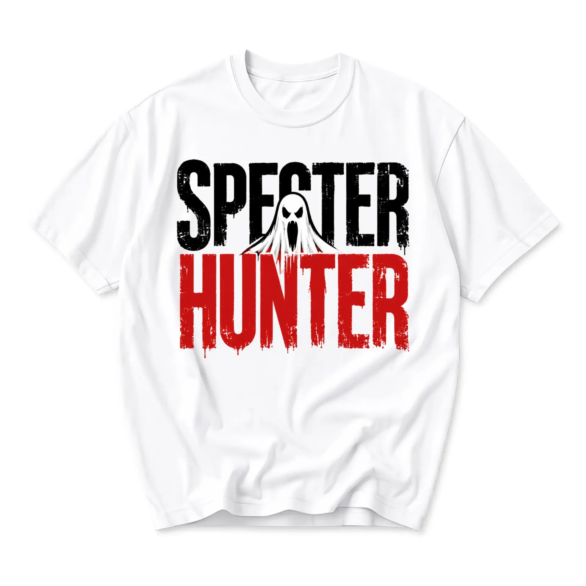 Funny Shirt Specter Hunter Graphic Tee Casual Unisex Crew Neck Top Soft Cotton Everyday Apparel for Men and Women