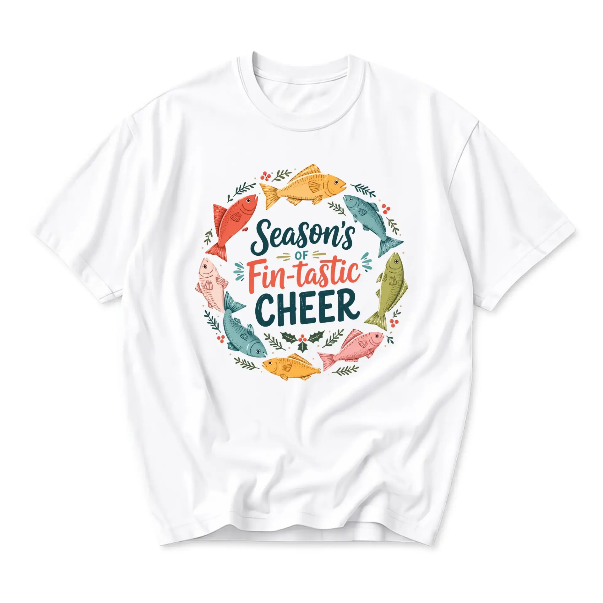 Funny Shirt Season of Fin-Tastic Cheer Unisex Graphic Printed T-Shirt