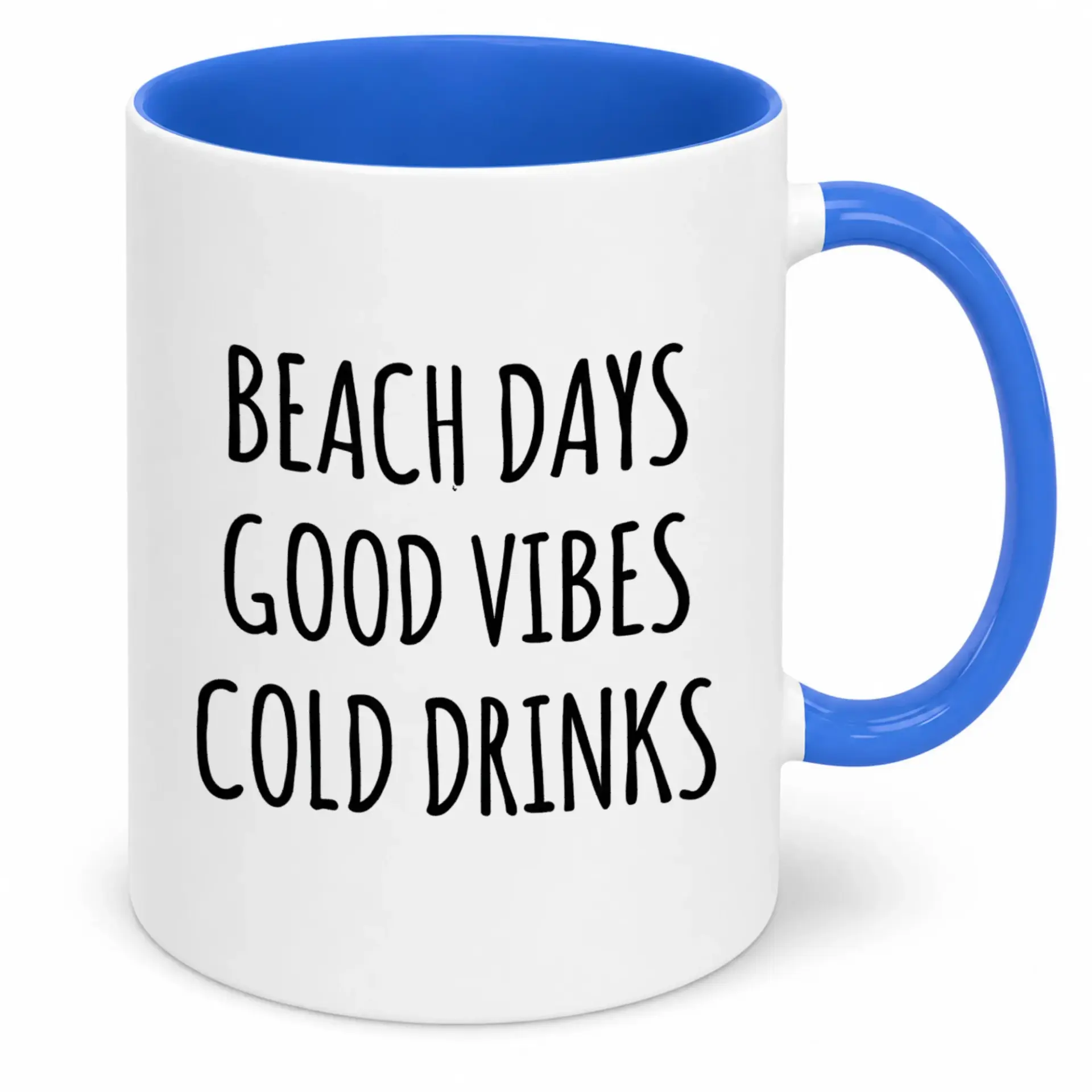 Coffee Mug Ceramic Beach Days Good Vibes Cold Drinks Theme Drinkware Cup for Home Kitchen Office