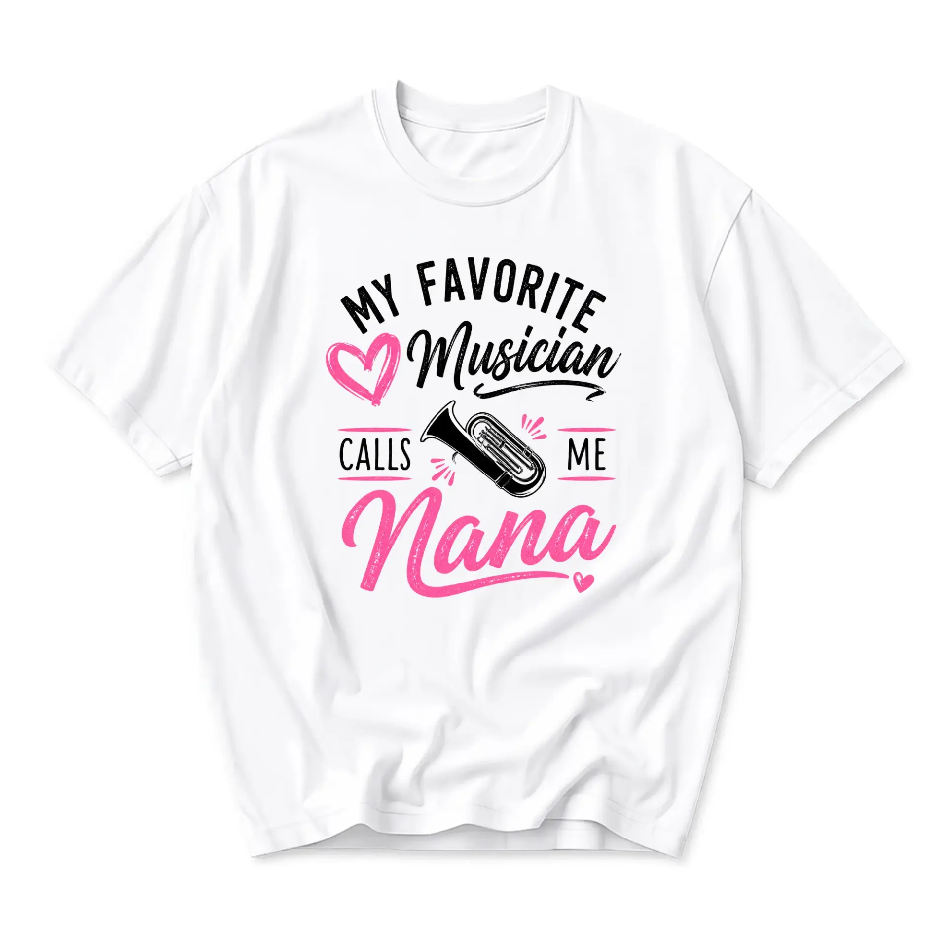 Graphic Tee My Favorite Musician Calls Me Nana Funny Music Lover Gift Unisex Crew Neck Casual Everyday Cotton Shirt