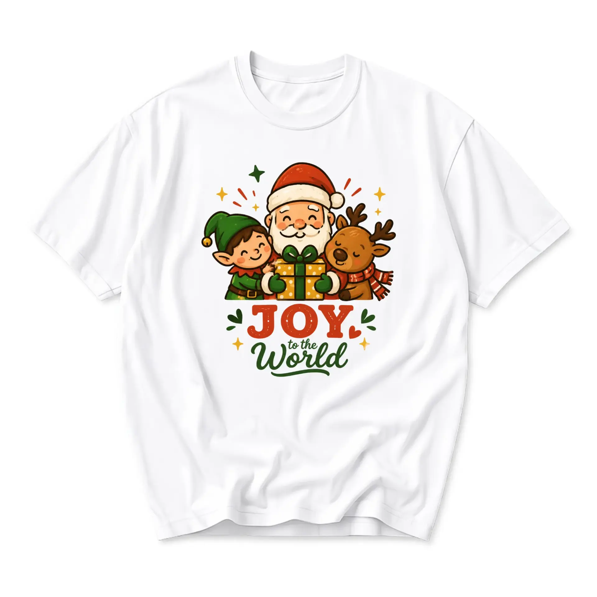 Graphic to the World Christmas Holiday Shirt Unisex Casual Apparel Festive