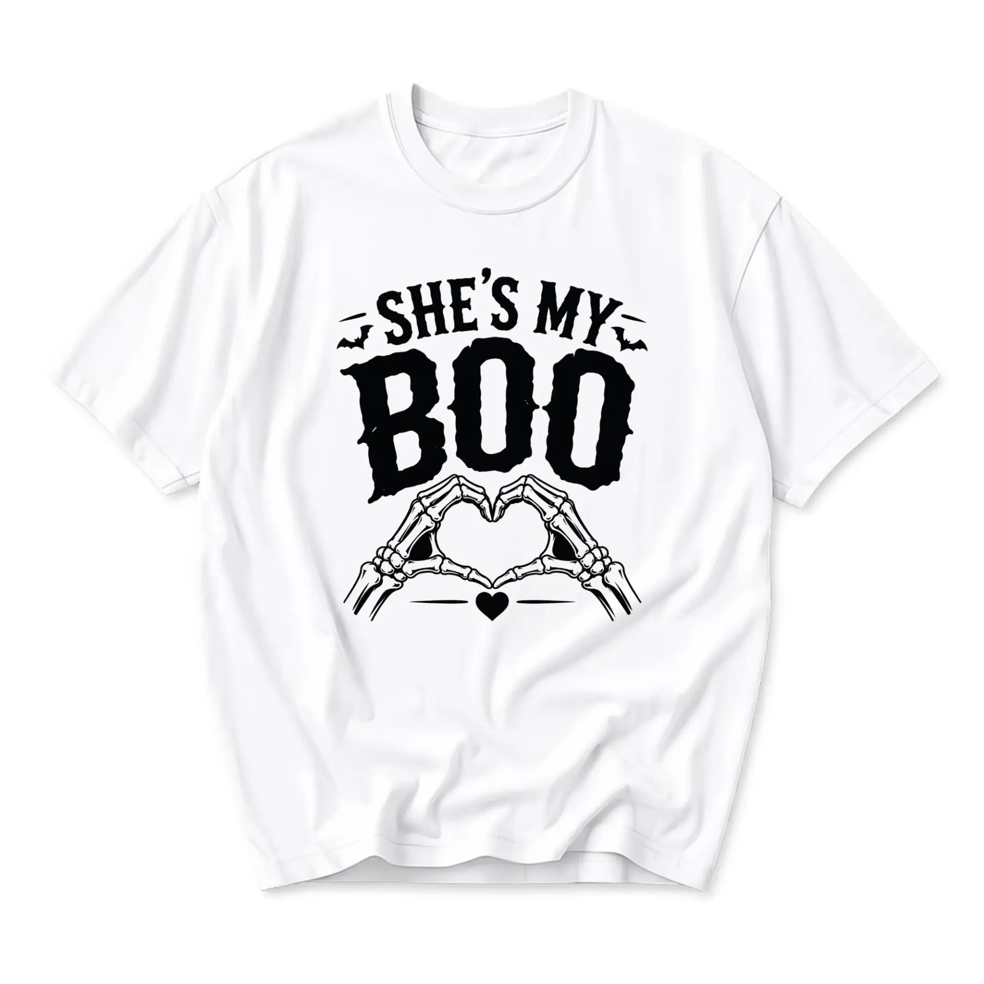 Funny Shirt She Is My Boo Graphic Tee Unisex Crew Neck Short Sleeve Casual Fashion Top for Everyday Wear and Gift