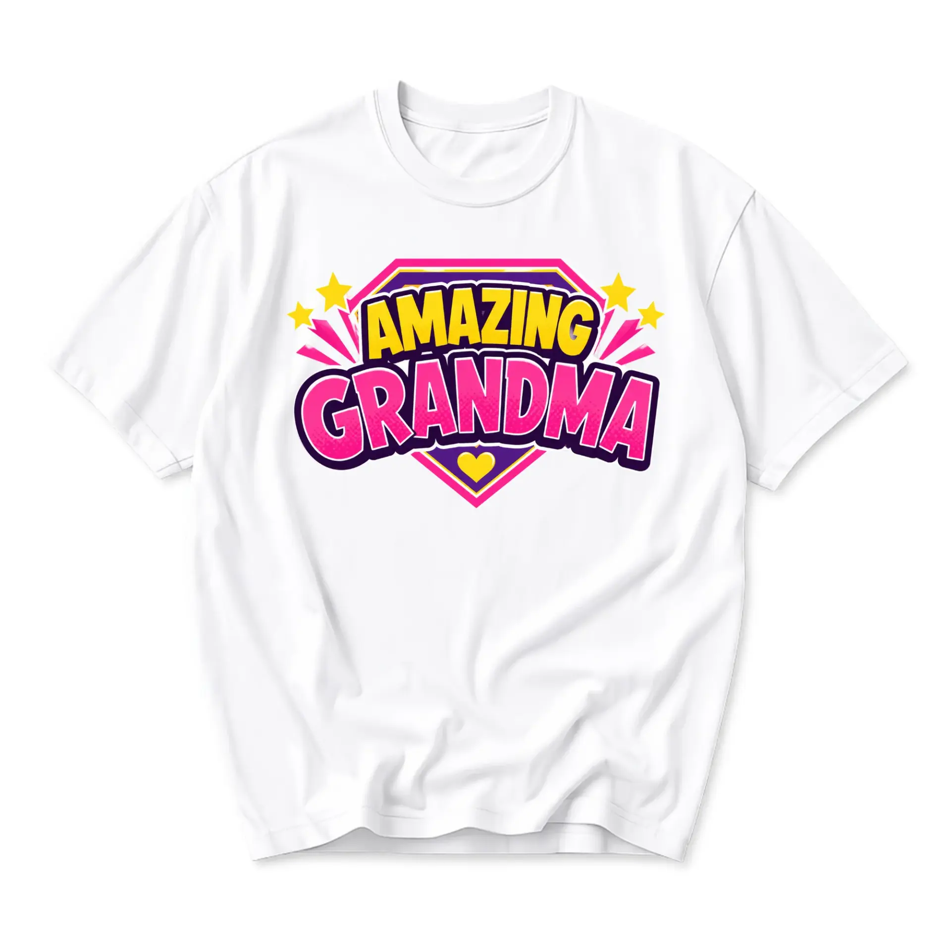Amazing Grandma Graphic Tee Unisex Crew Neck Casual Cotton Blend Short