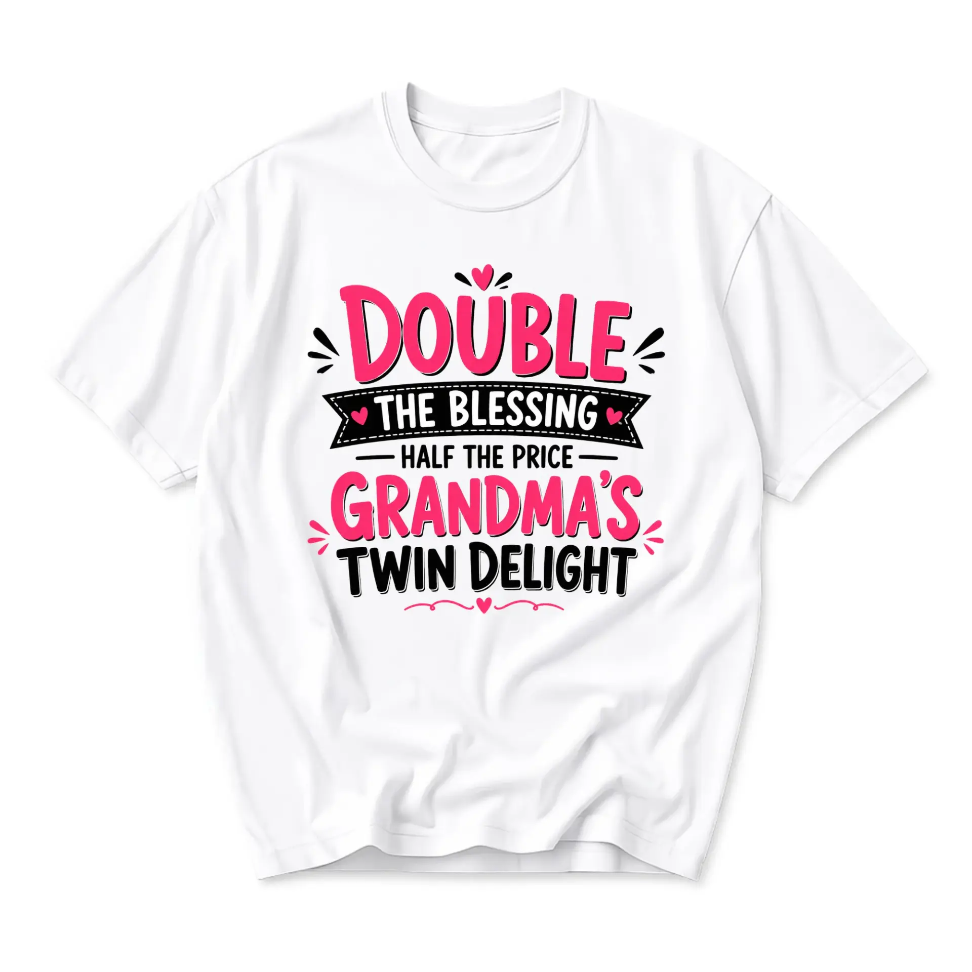 Funny Shirt Grandma Twin Delight Graphic Tee Unisex Casual Apparel for