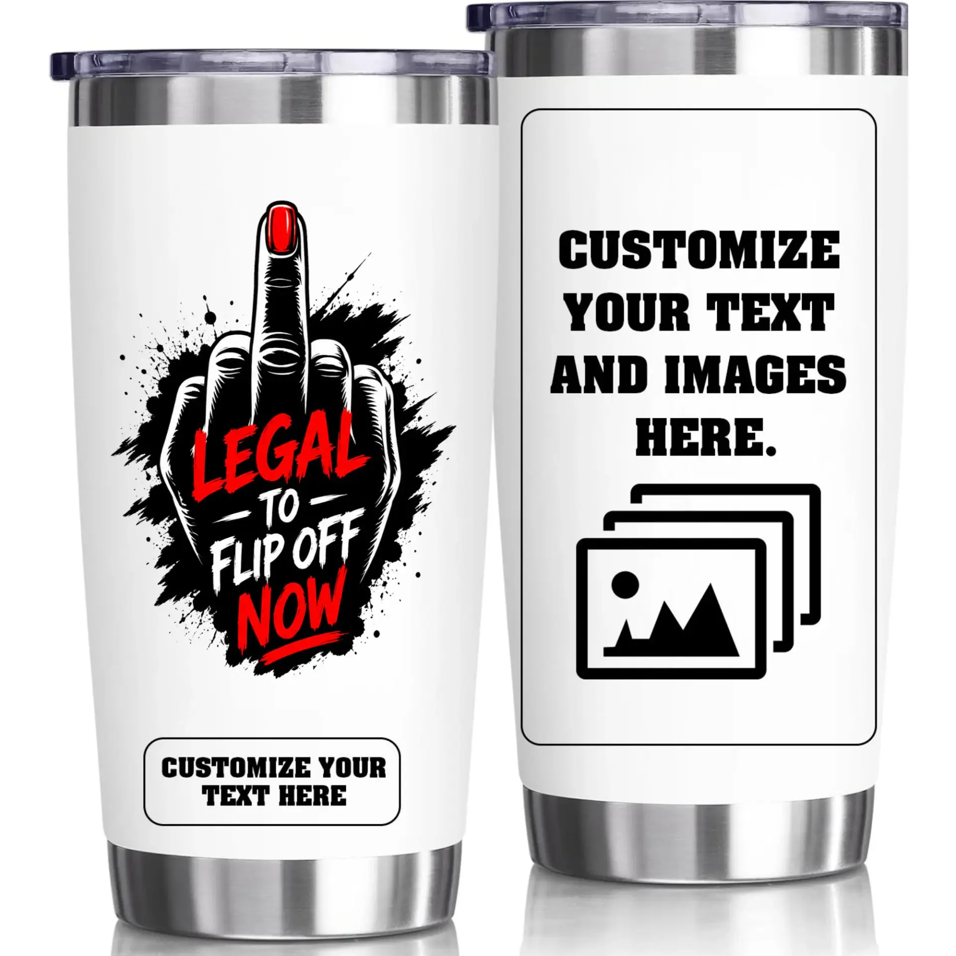 Stainless Steel Tumbler 20oz Funny Sarcastic Travel Mug Double Wall Vacuum Insulated Cup with Lid for Coffee and Water