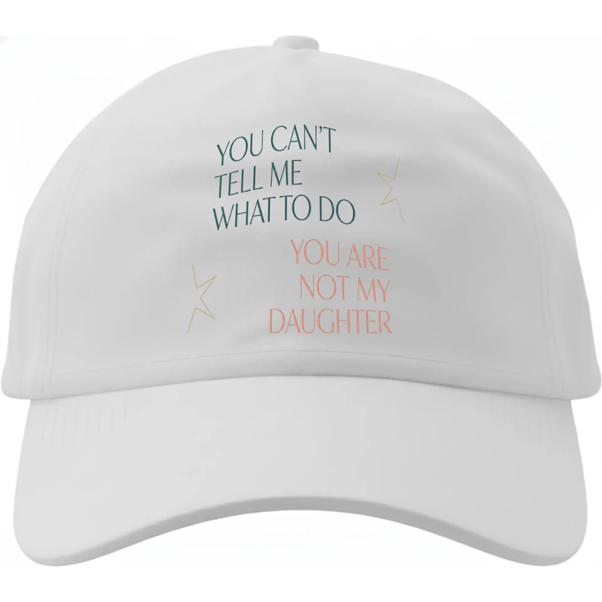 Dad Hat Funny Sarcastic Quote Baseball Cap White Cotton Adjustable Everyday Casual Headwear for Men and Women