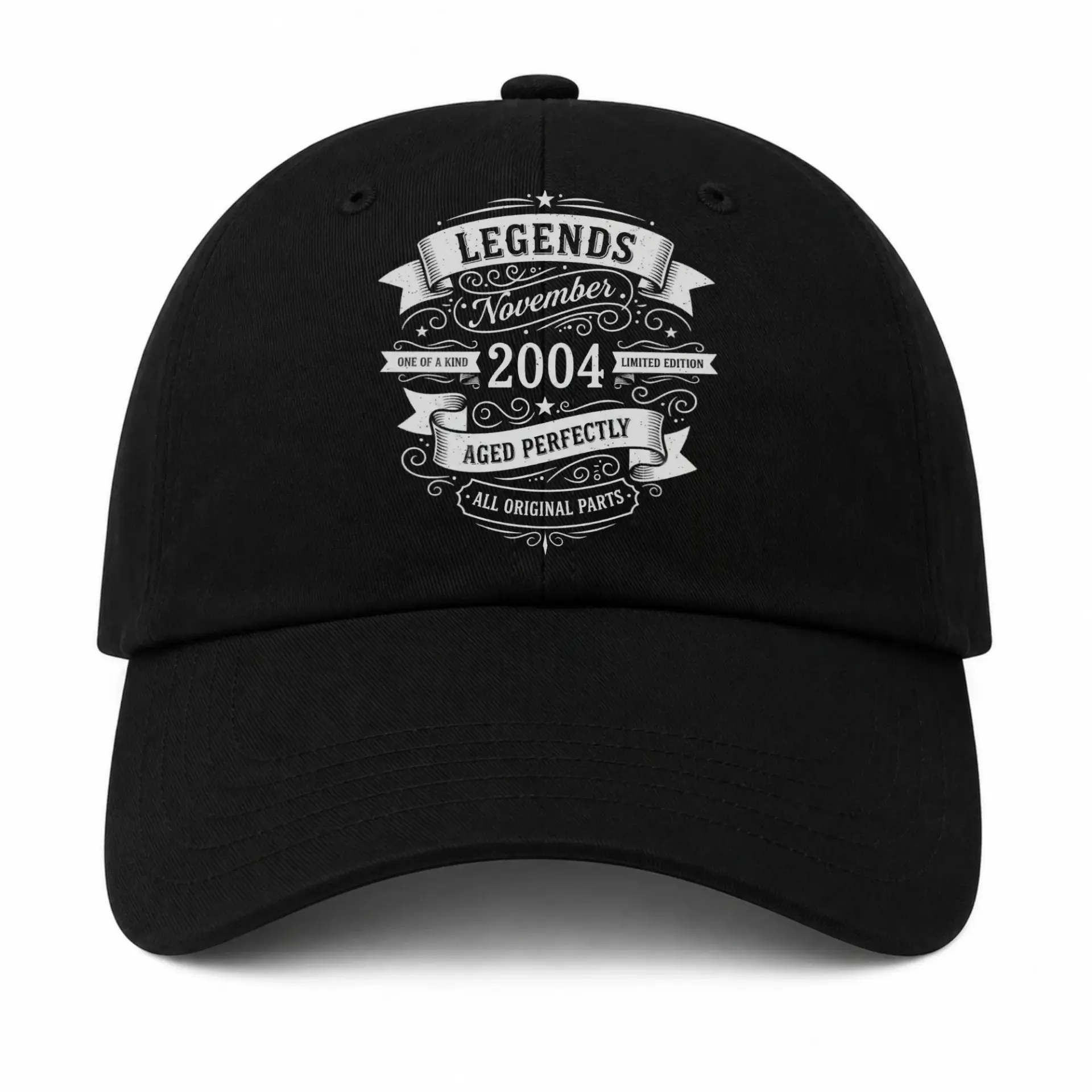 Baseball Cap Aged Perfectly Born November 2004 Vintage Birthday Hat