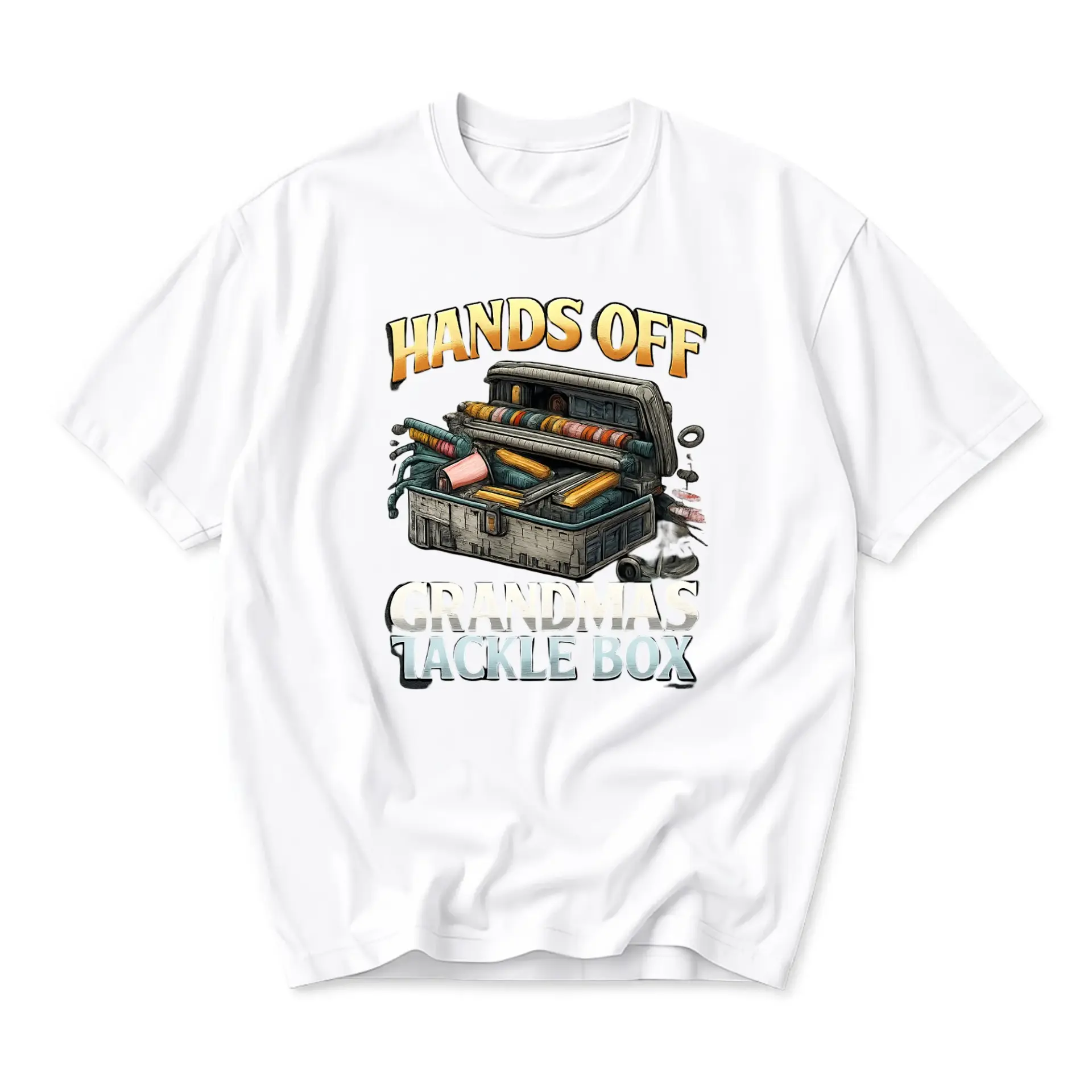 Funny Shirt Grandmas Tackle Box Graphic Tee Unisex Casual Crew Neck
