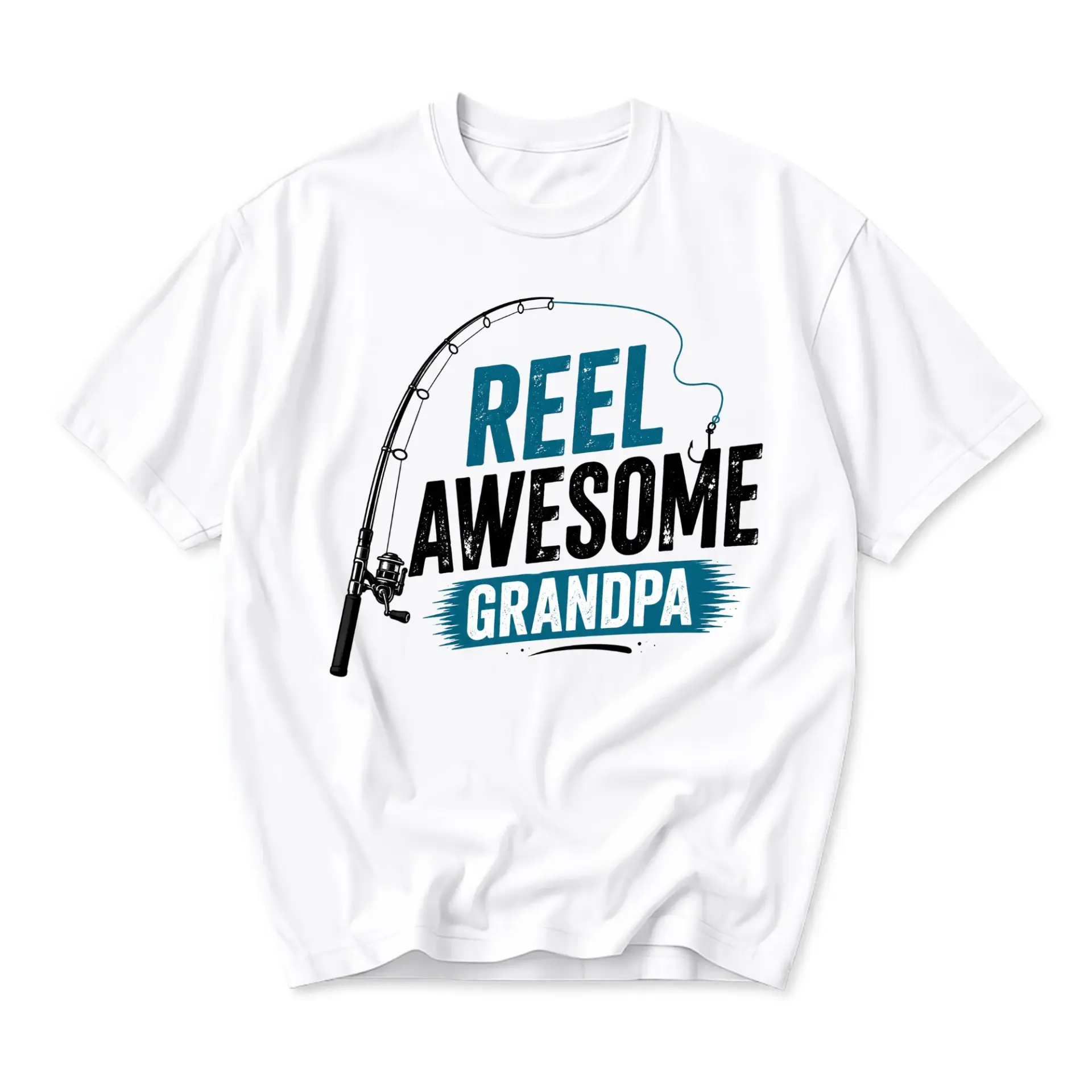 Graphic Tee Reel Awesome Grandpa Fishing Themed Unisex Crew Neck T-Shirt for Everyday Casual Comfortable Wear