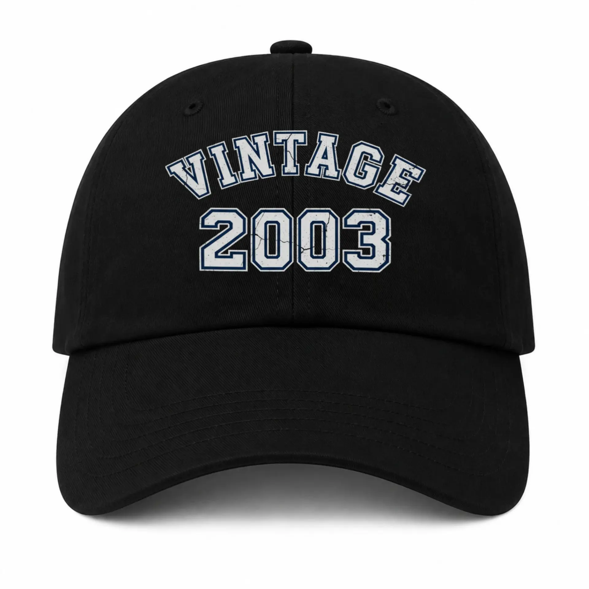 Baseball Cap Vintage 2003 Graphic Embroidered Hat for Casual Wear