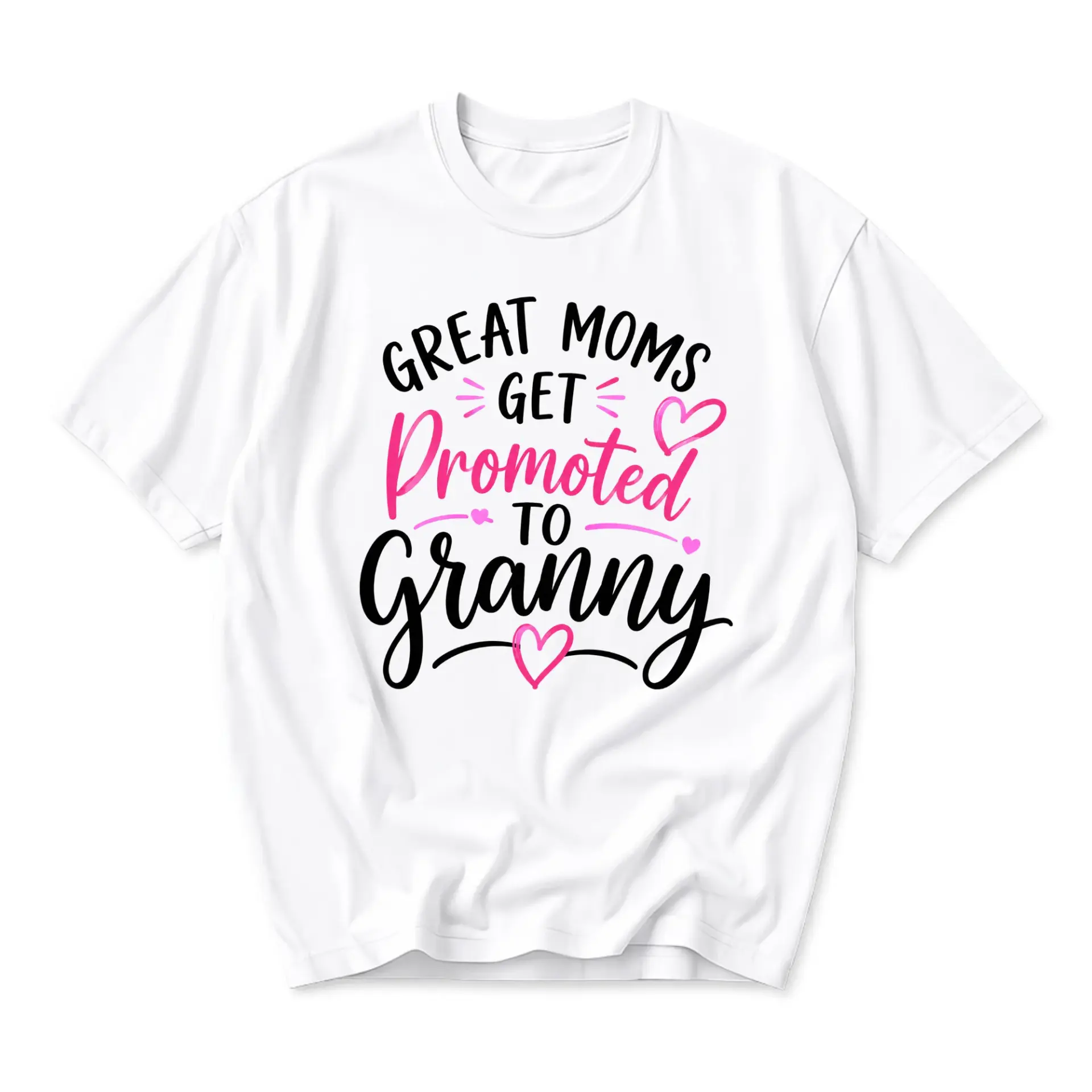 Graphic Tee Great Moms Get Promoted to Granny Unisex Crew Neck T-Shirt Soft