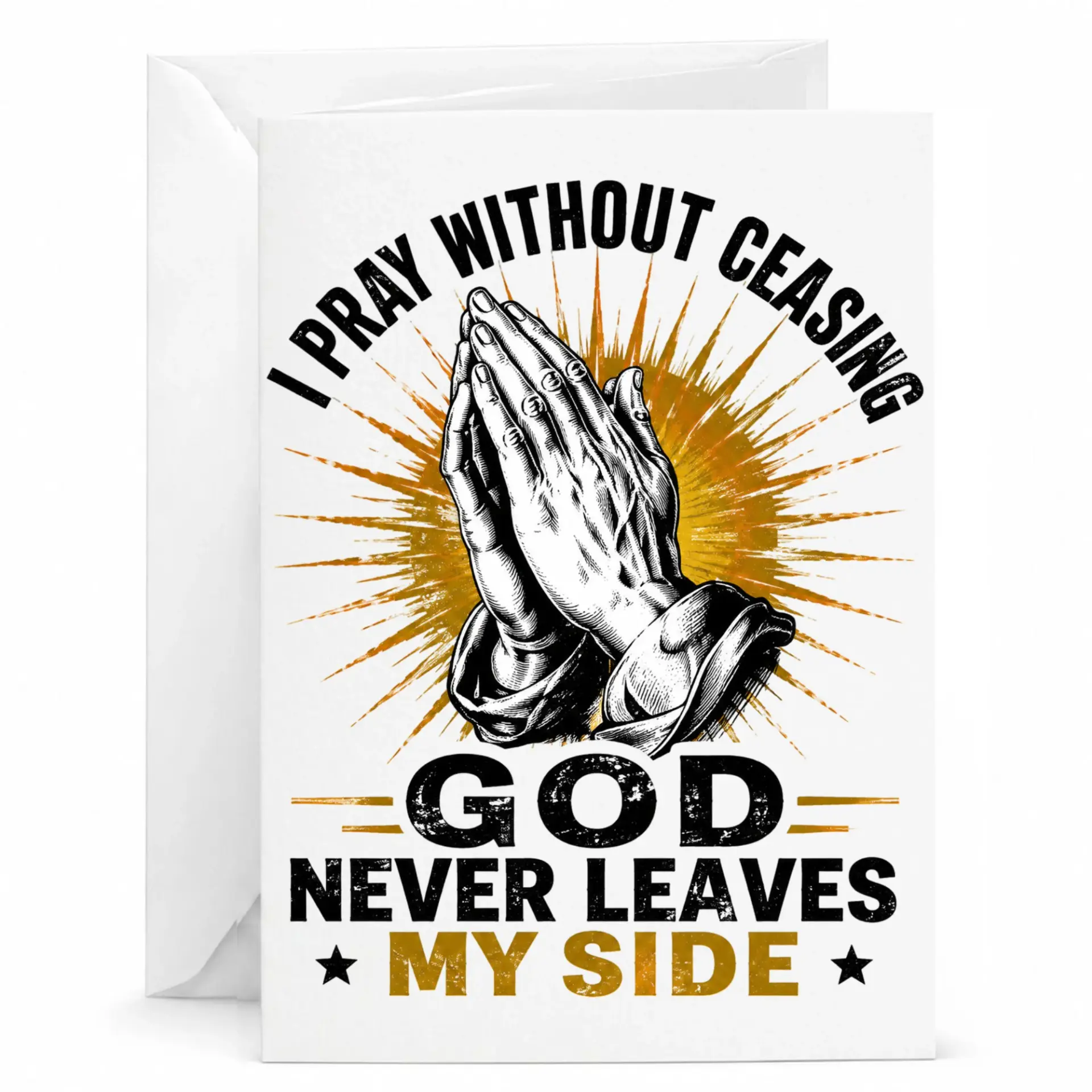 Inspirational Religious Greeting Card with Design and Uplifting for Spiritual Encouragement
