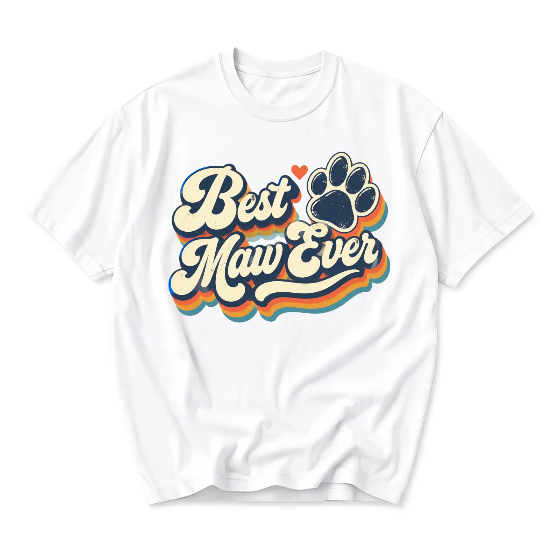 Funny Shirt Best Maw Ever Graphic Tee Retro Style Unisex Crew Neck Short Sleeve Casual Cotton Blend Apparel