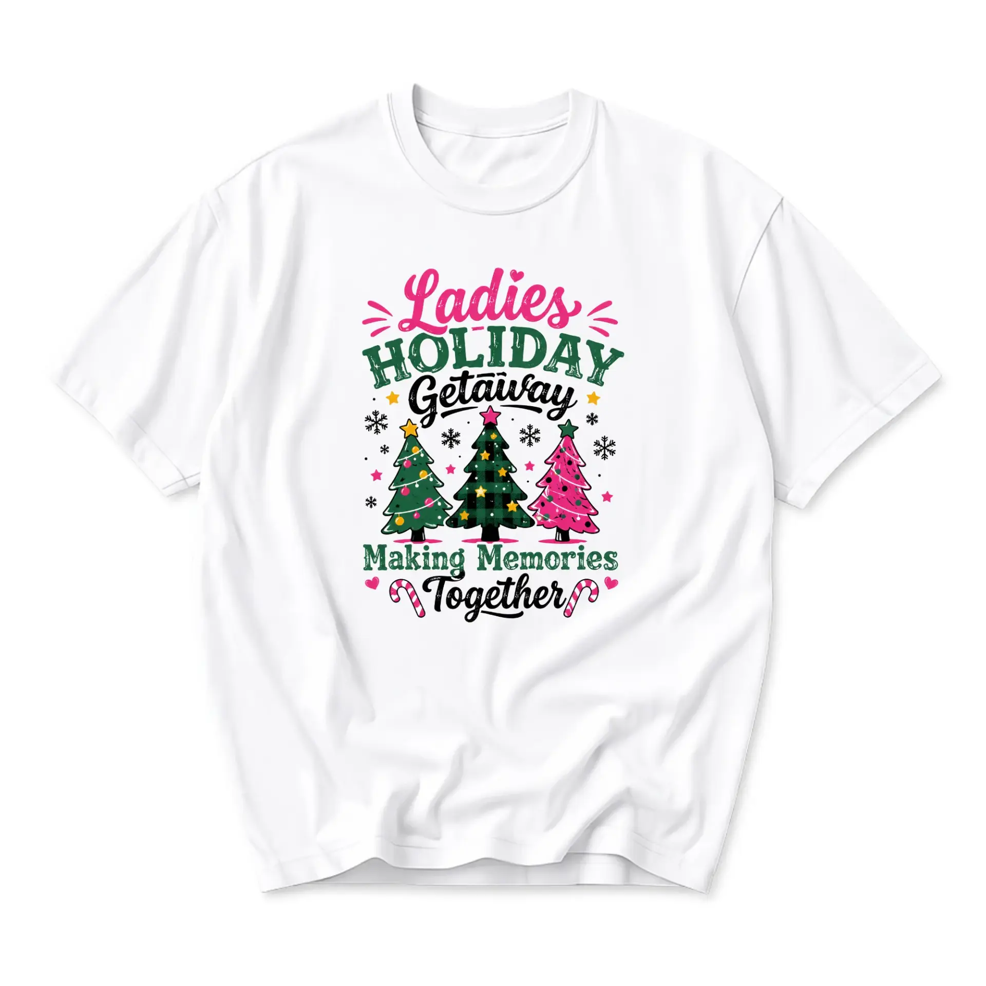 T-shirt Ladies Holiday Getaway Graphic Tee Festive Seasonal Apparel for