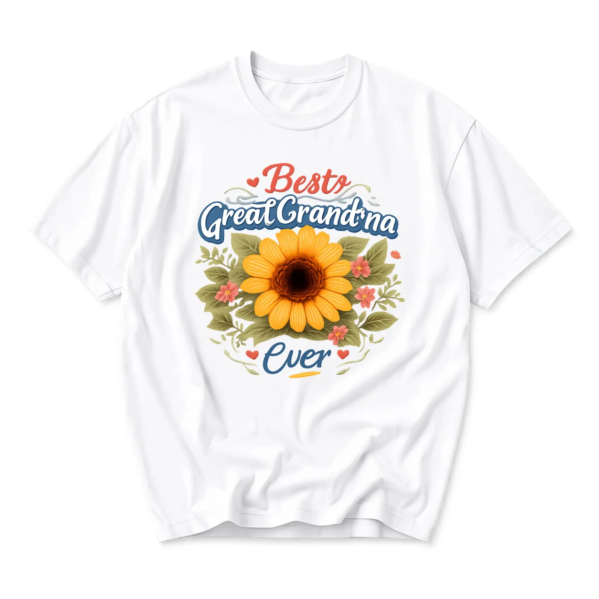 Graphic Tee Best Great Grandma Ever Sunflower Unisex Crew Neck T-Shirt