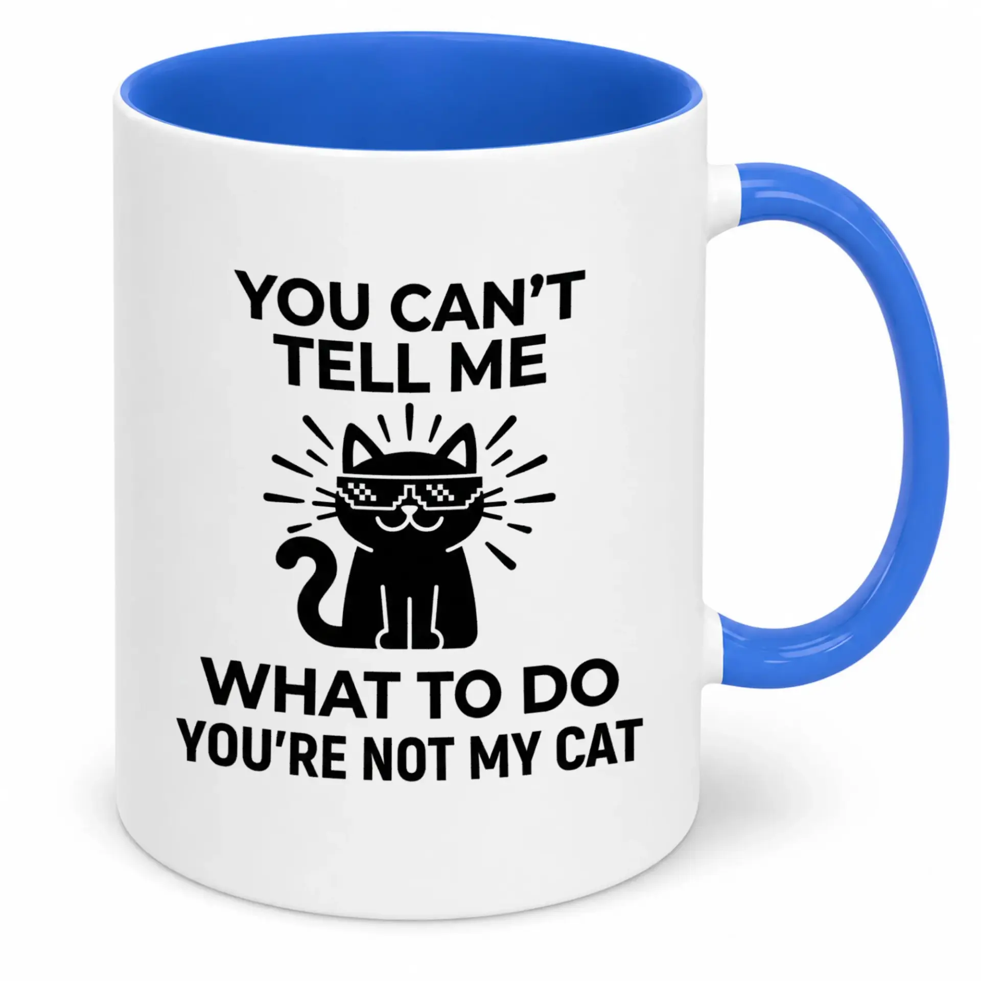 Funny Cat Lover Coffee Mug - Sarcastic Ceramic Drinkware for Home Office - Humorous Pet Themed Gift Idea for Friends Family
