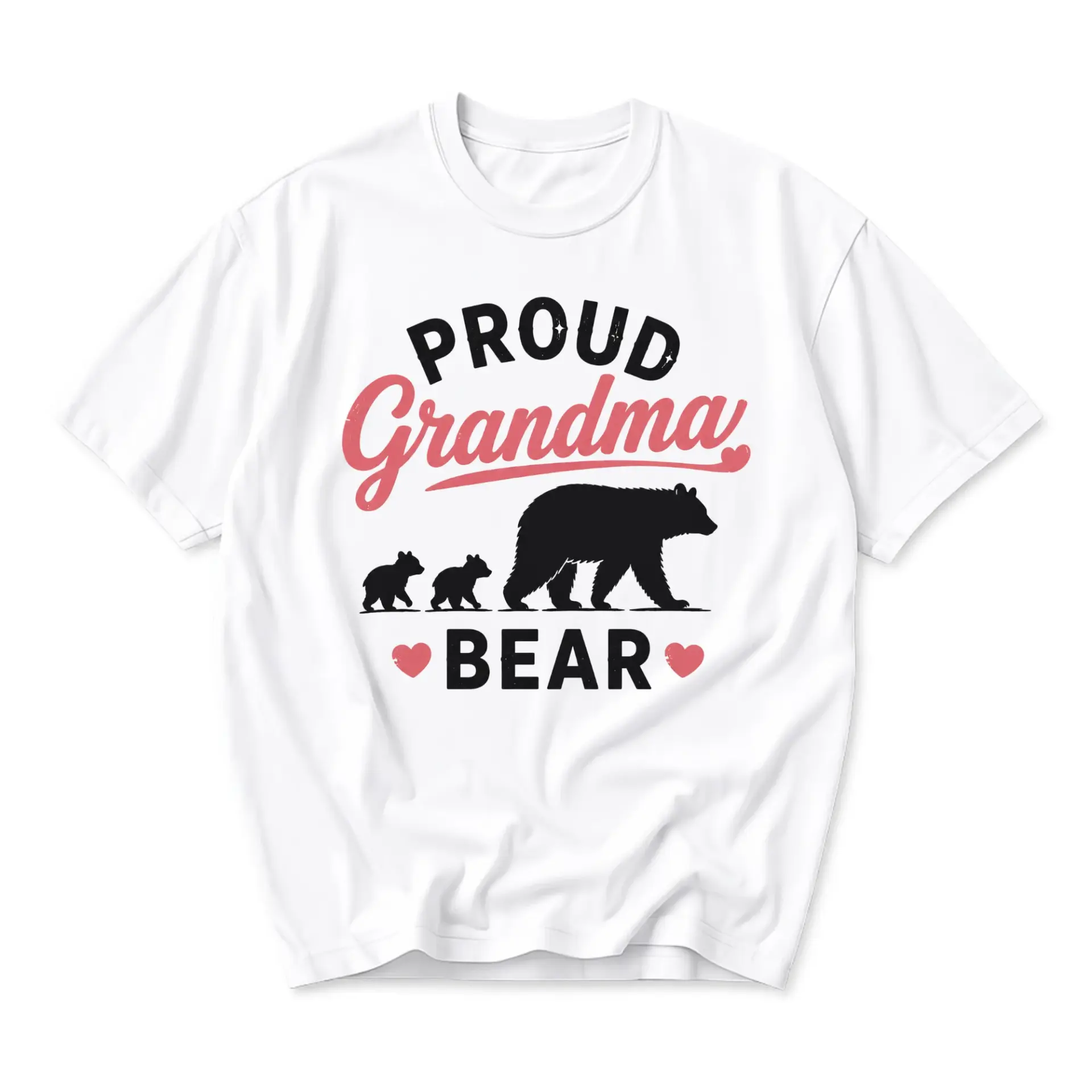 T-shirt Graphic Tee Proud Grandma Unisex Casual Everyday Top with Print Design for Family Appreciation