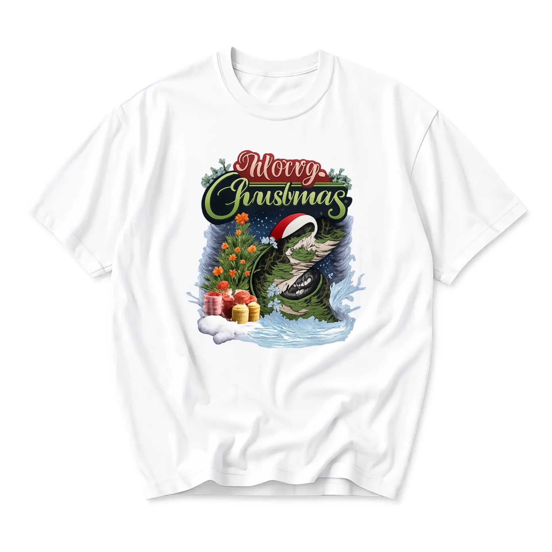 Graphic Tee Funny Shirt Merry Christmas Holiday Themed Unisex Apparel