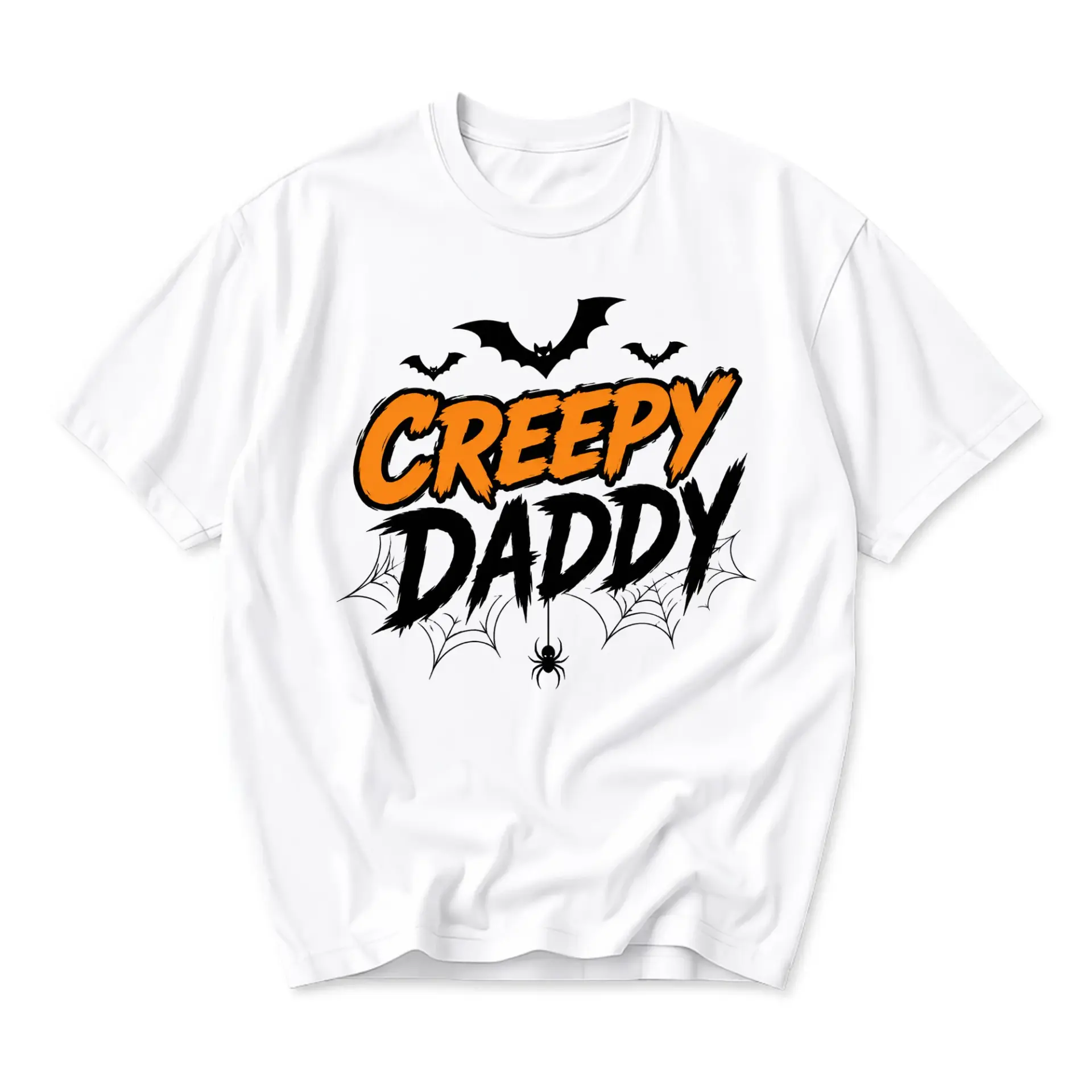 Funny Shirt Creepy Daddy Graphic Tee Spooky Halloween Inspired Unisex Casual Crew Neck Comfortable Short Sleeve Top