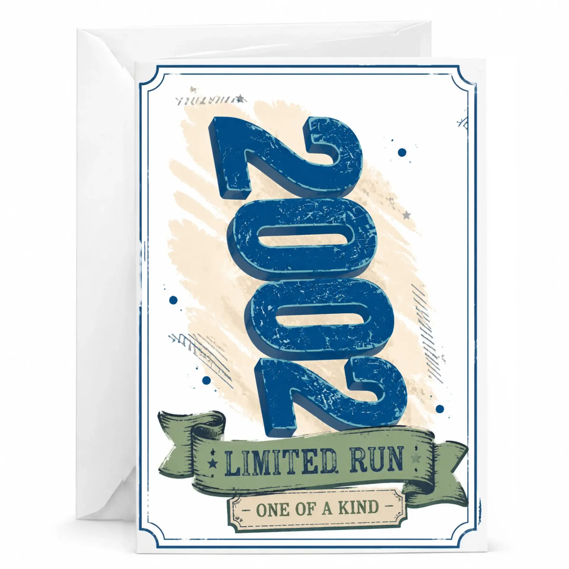 Birthday Card Limited Run 2002 Edition Vintage Style Greeting Card for Special Milestone Celebrations and Birthdays