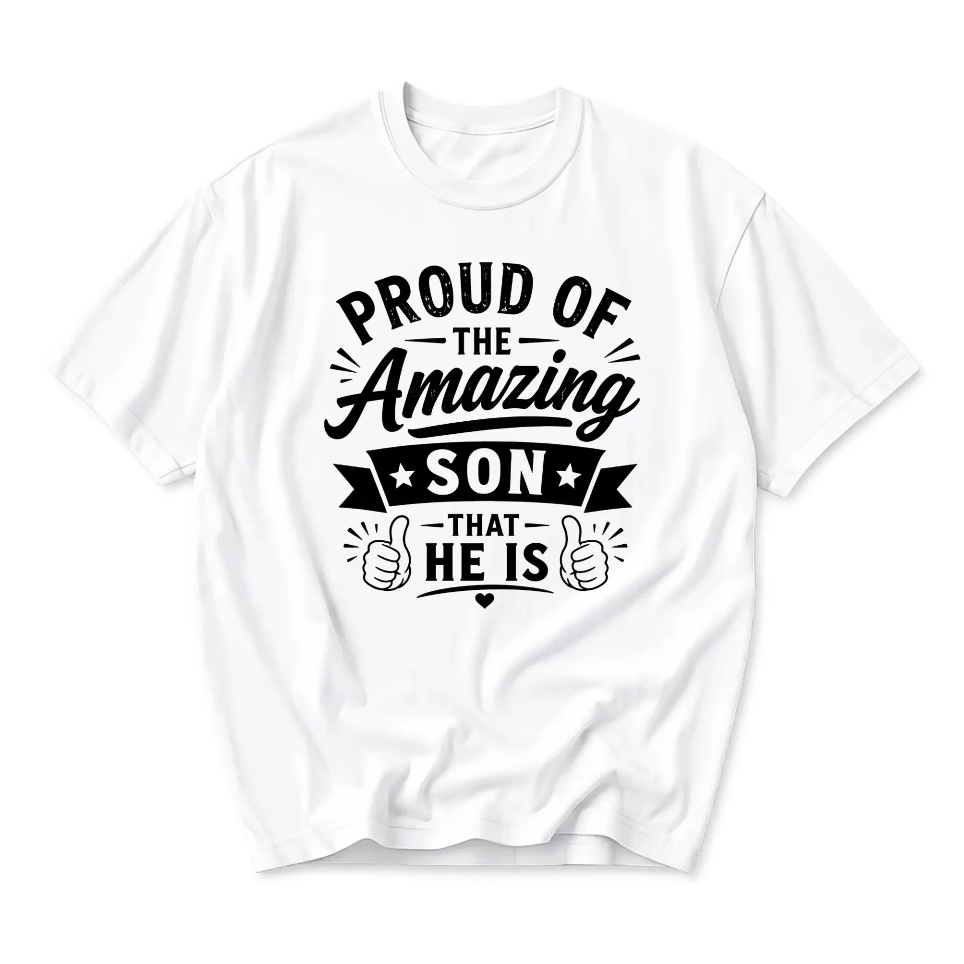 Graphic Tee Proud of the Amazing Son That He Is Shirt Unisex Crew Neck Apparel for Casual Everyday Style and Comfort