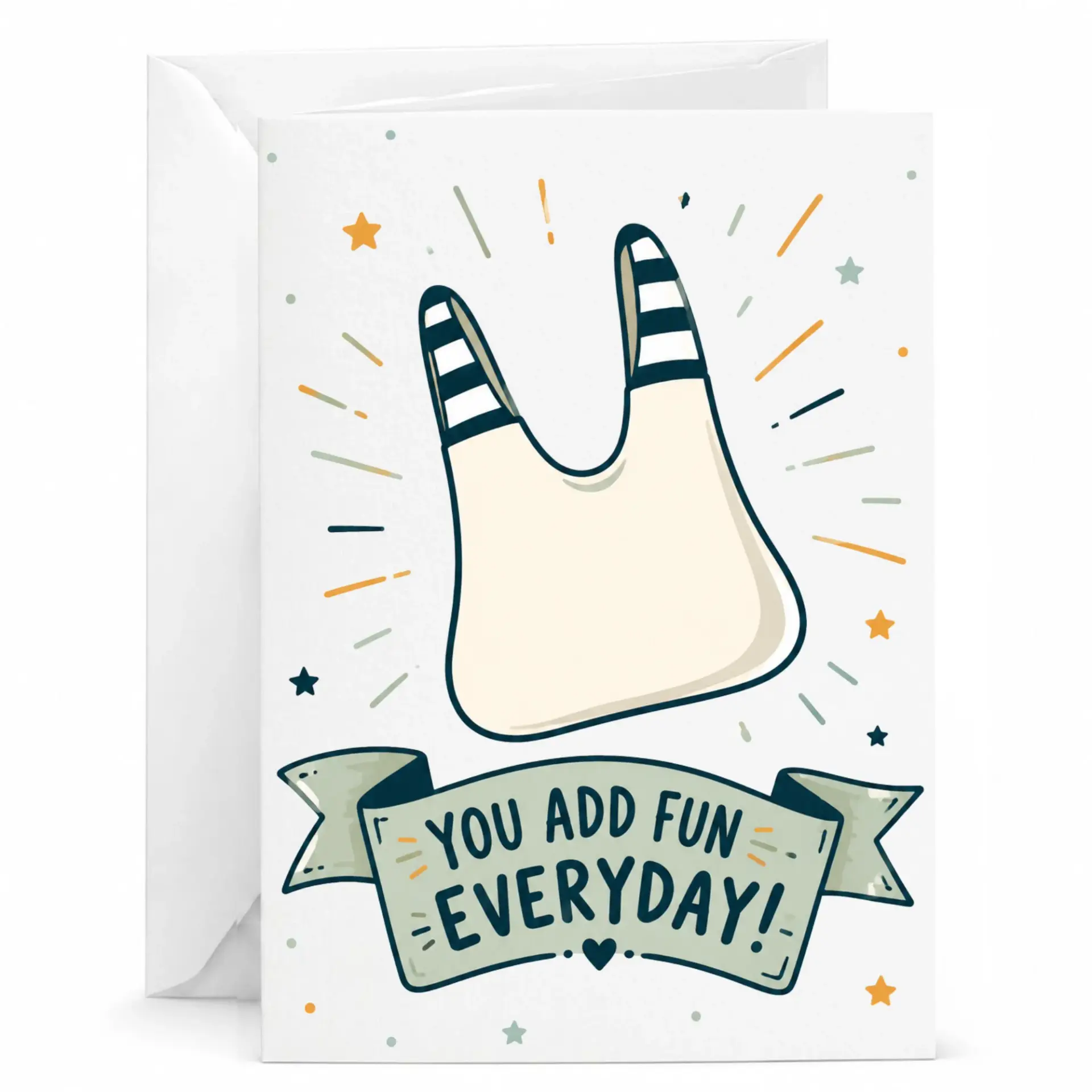 Funny Greeting Card You Add Fun Everyday Illustrated Tote Bag Design for Birthdays Anniversaries and Celebration