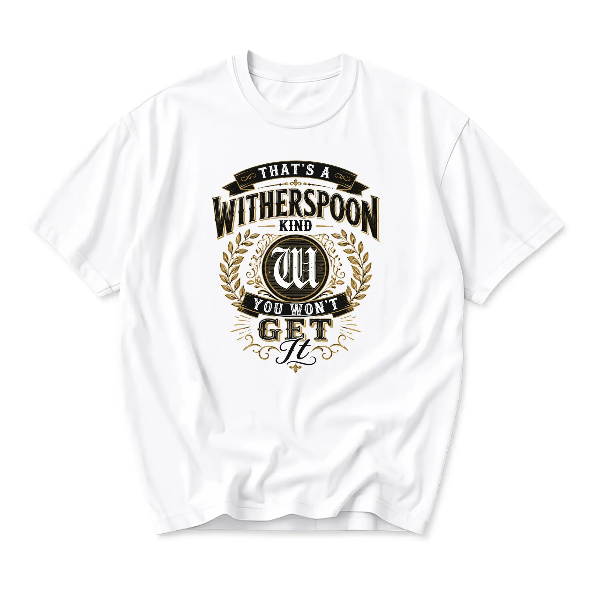 Funny Shirt Witherspoon Graphic Tee Casual Unisex Crew Neck Top Short Sleeve Comfortable Cotton Blend Apparel