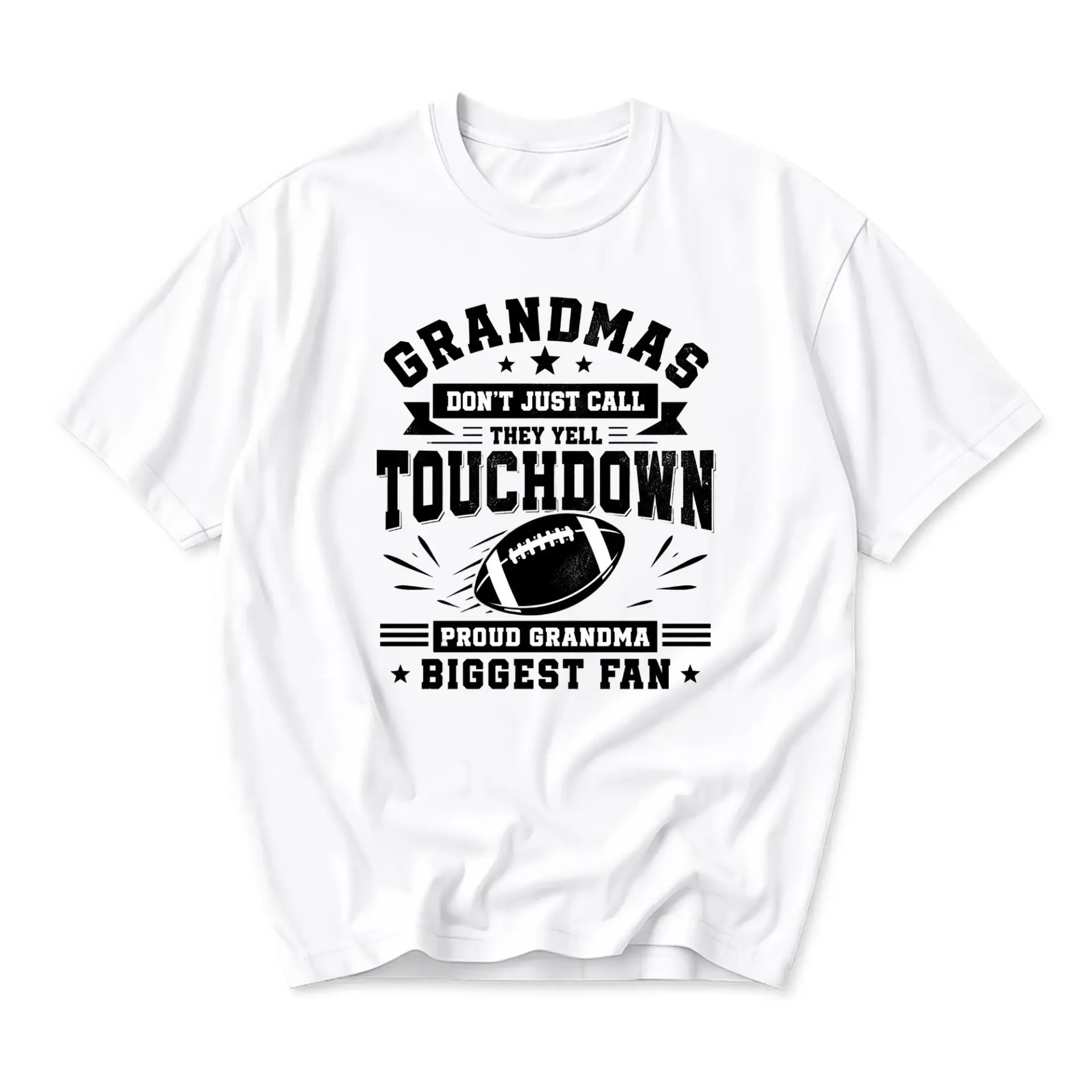 Funny Shirt for Football Grandmas Graphic Tee Sports Fans Casual Unisex