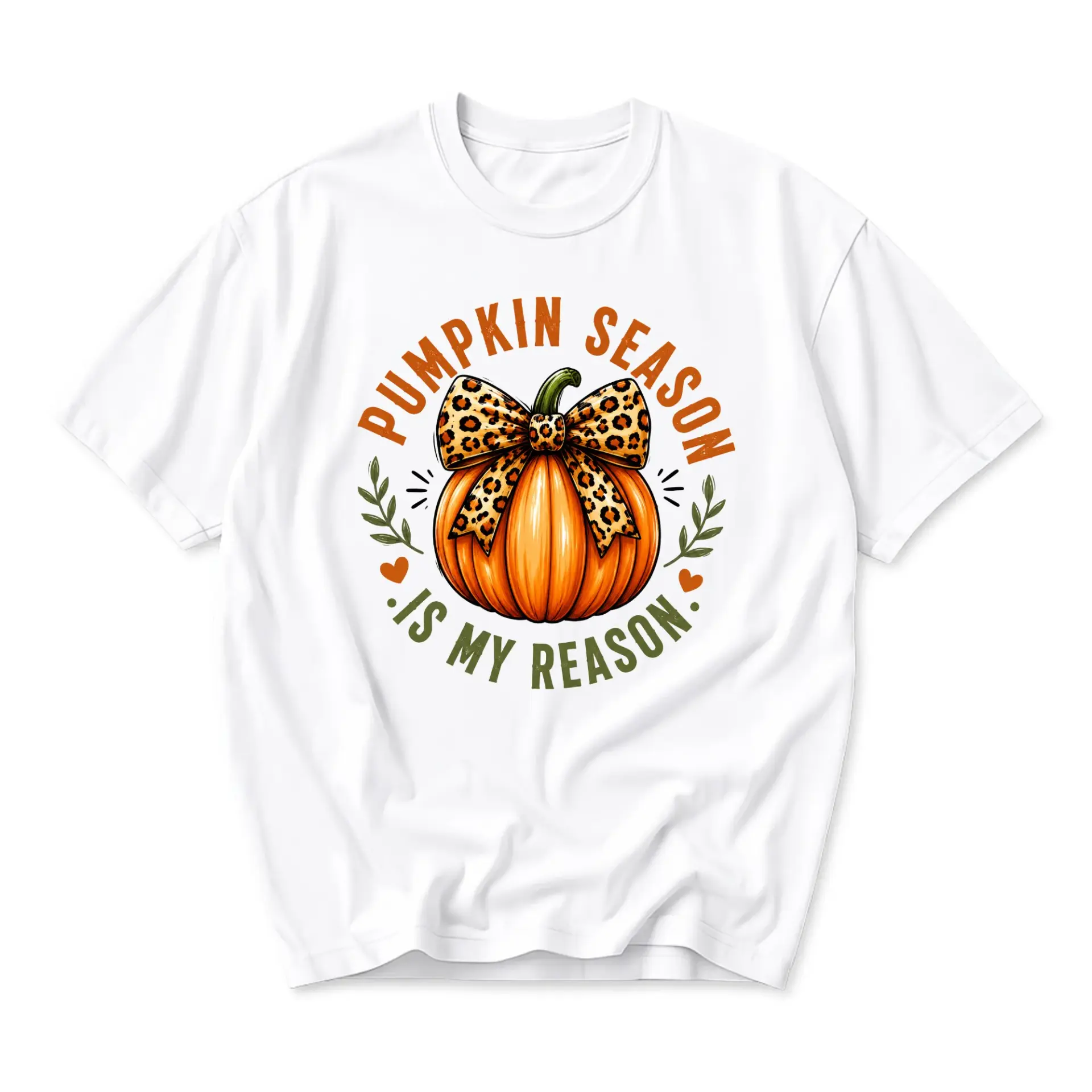 Funny Shirt Pumpkin Season Is My Reason Graphic Tee Autumn Seasonal Fall Apparel Unisex Crew Neck Short Sleeve Top