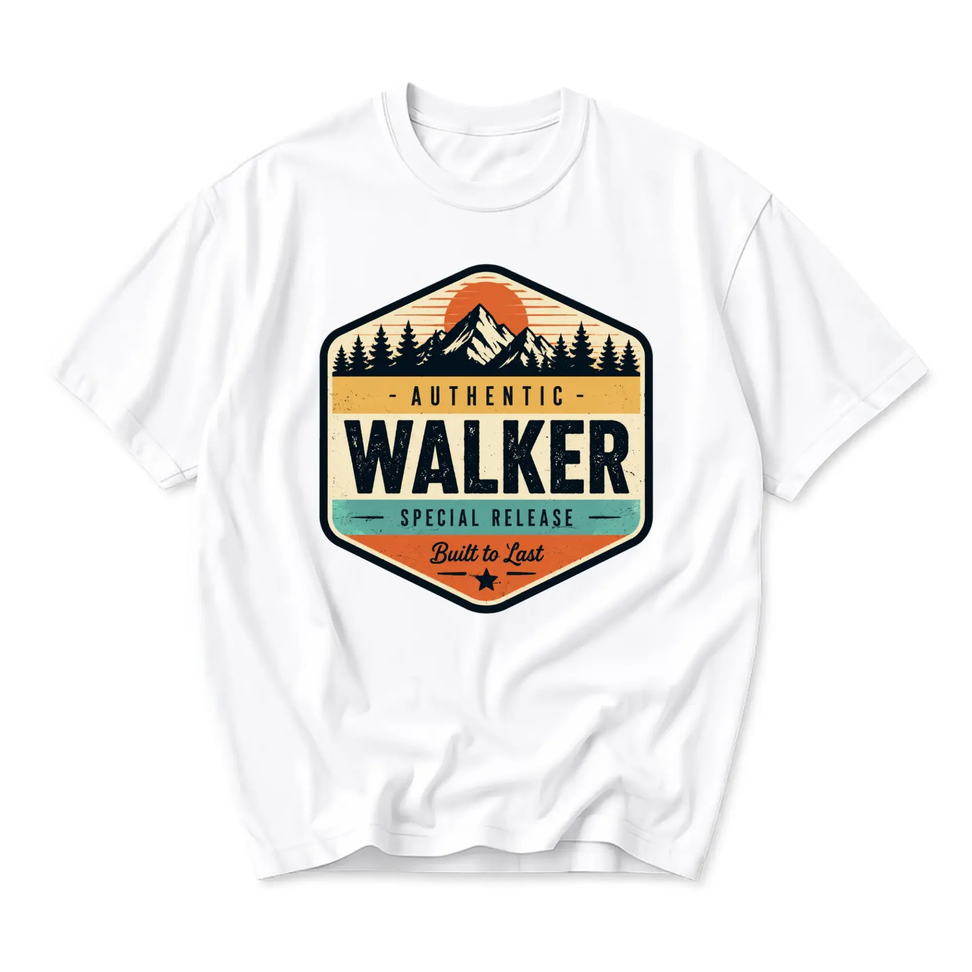 T-shirt Authentic Walker Graphic Tee Outdoors Inspired Wilderness Nature Design Unisex Cotton Crew Neck Casual Top