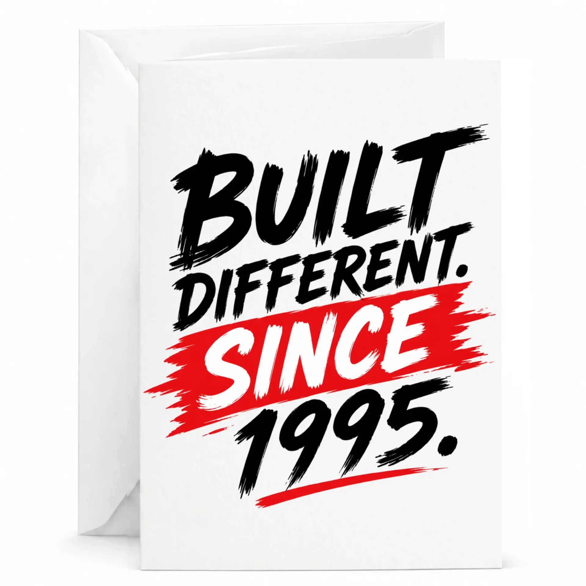 Greeting Card Built Different Since 1995 Vintage Style Birthday Milestone Note for Friends Family and Loved Ones