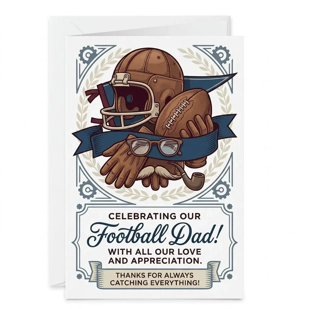 Football Dad Celebration Card