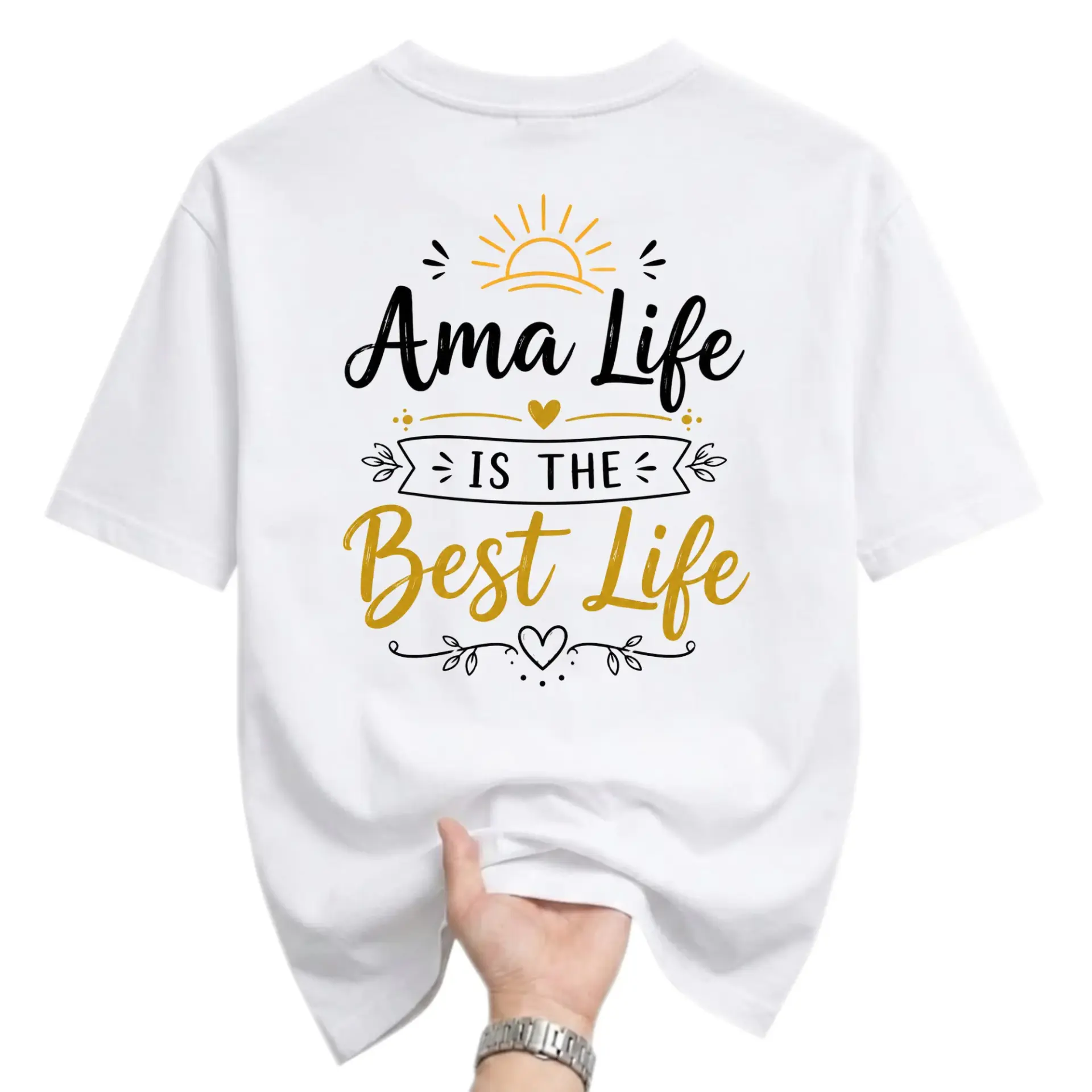 Funny Shirt Ama Life Is the Best Graphic Tee Inspirational Message Unisex
