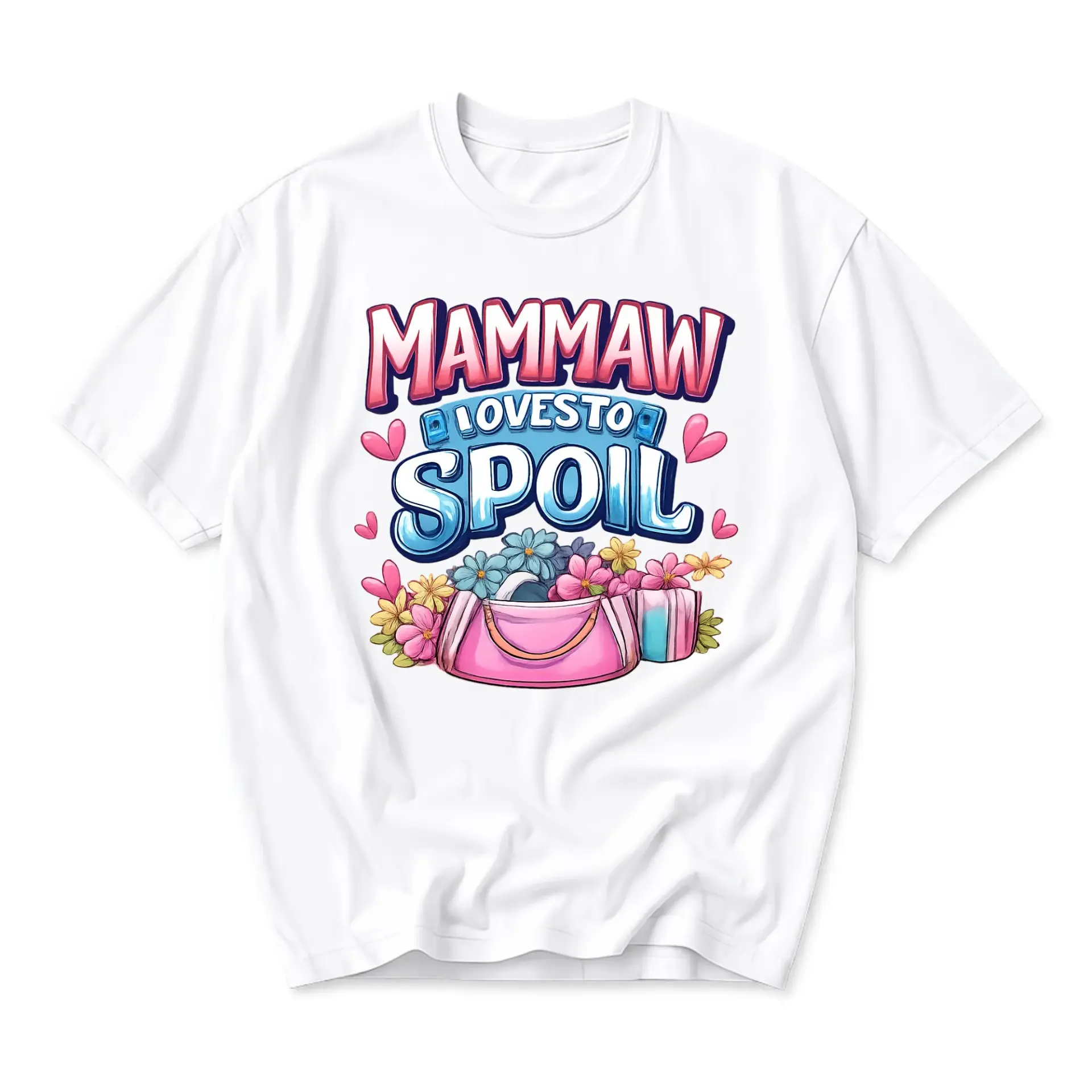 Funny Shirt Mammaw Loves to Spoil Graphic Tee Casual Everyday Apparel Gift