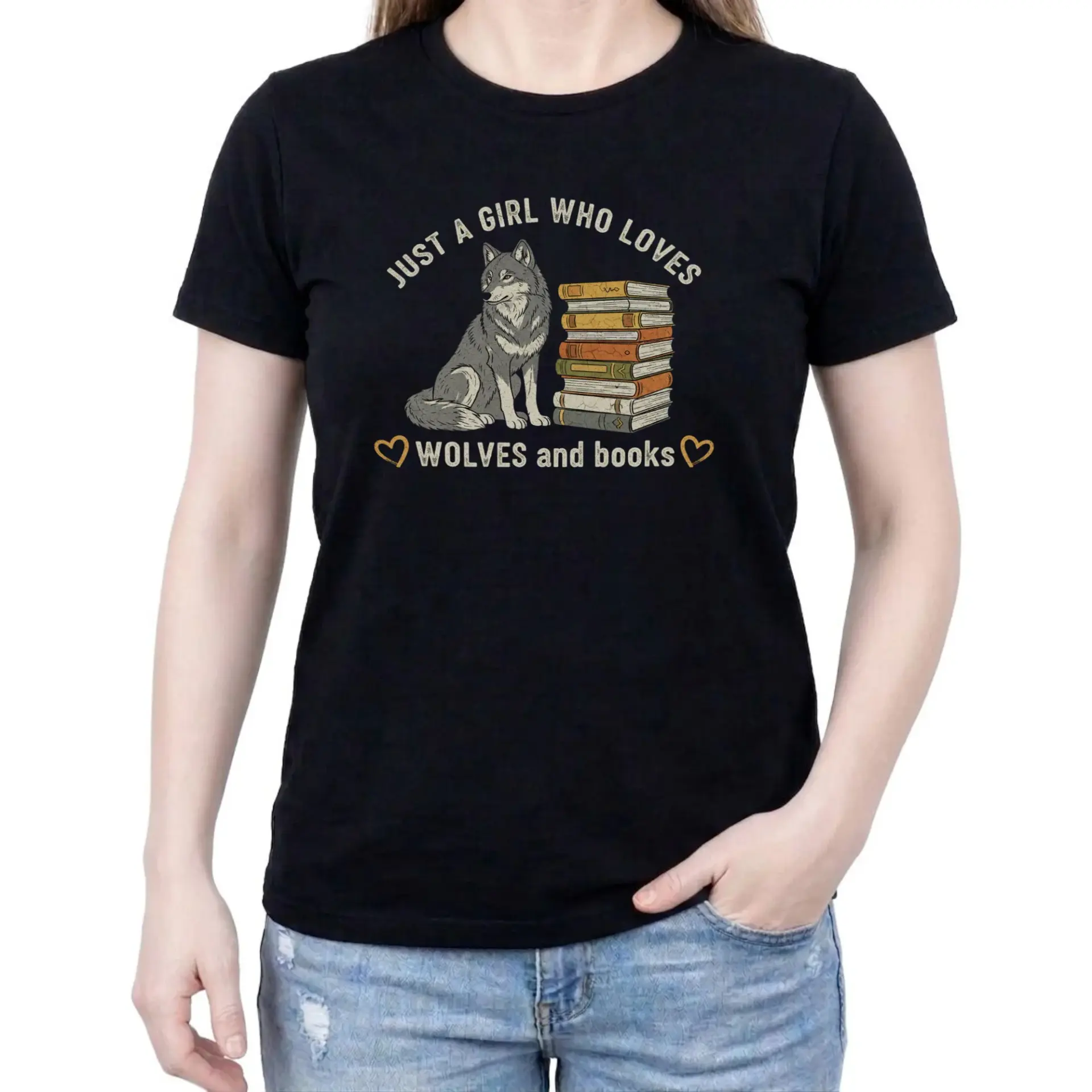 Graphic Tee Just a Girl Who Loves and Books Funny Unisex Shirt for Casual Reading Enthusiast Apparel