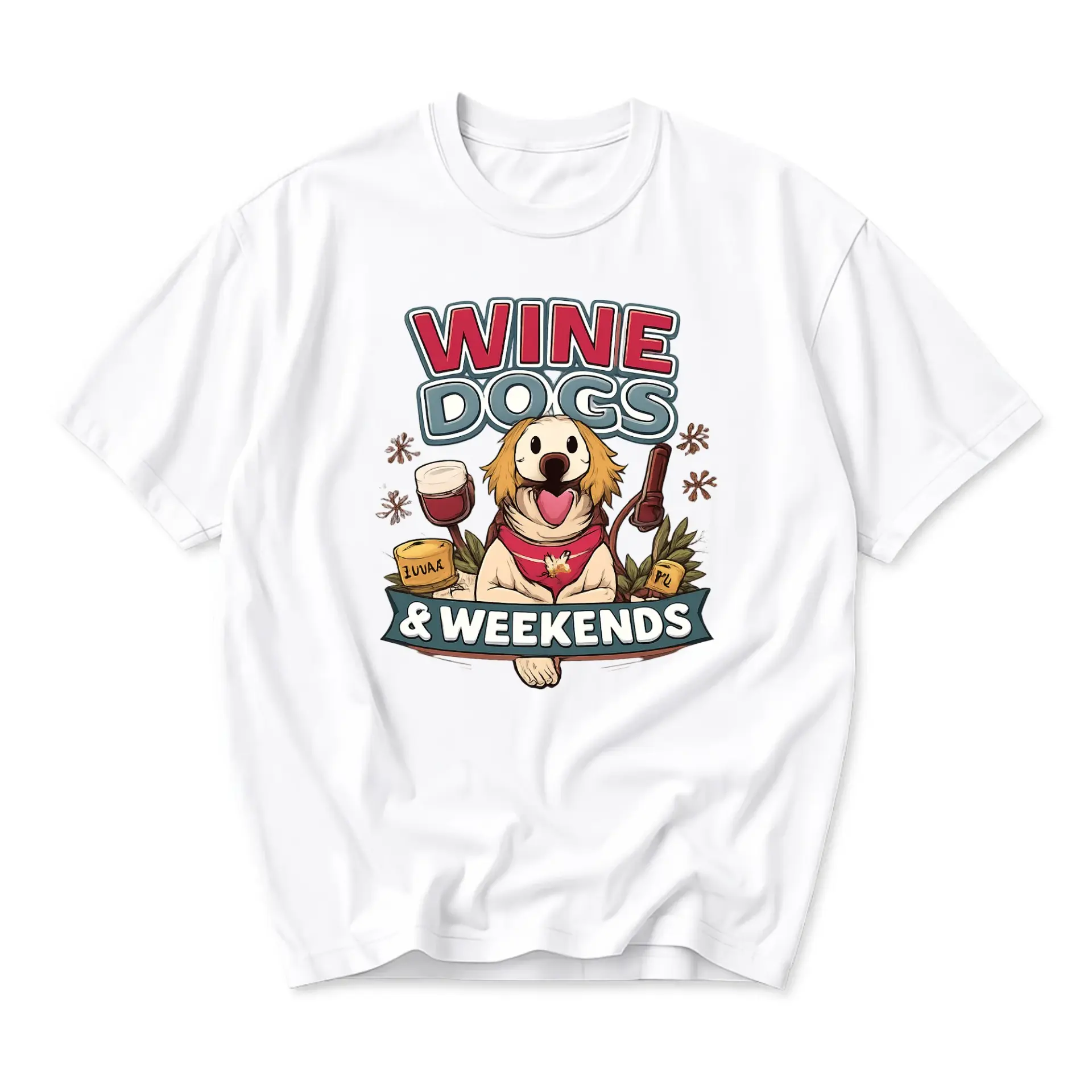 Funny Shirt Wine and Weekends Graphic Tee Unisex Casual Apparel for Lovers