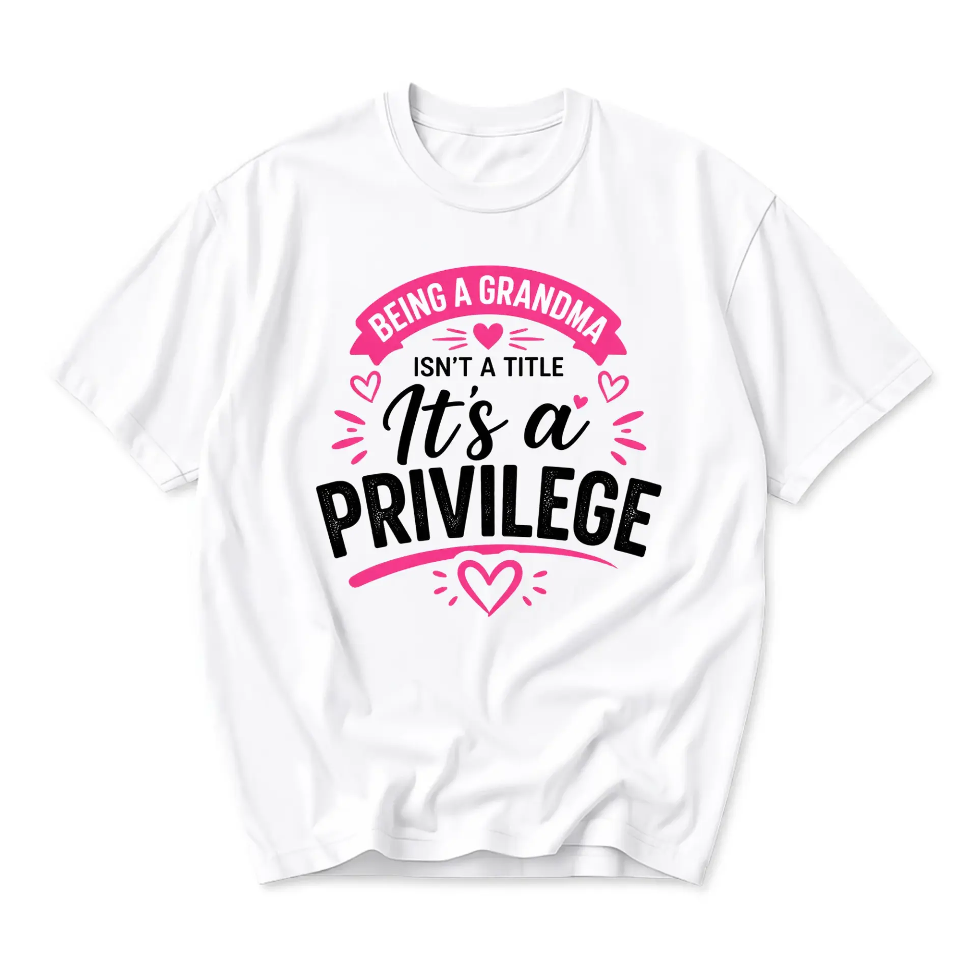 Funny Shirt Being a Grandma Is a Privilege Graphic Tee Women Casual