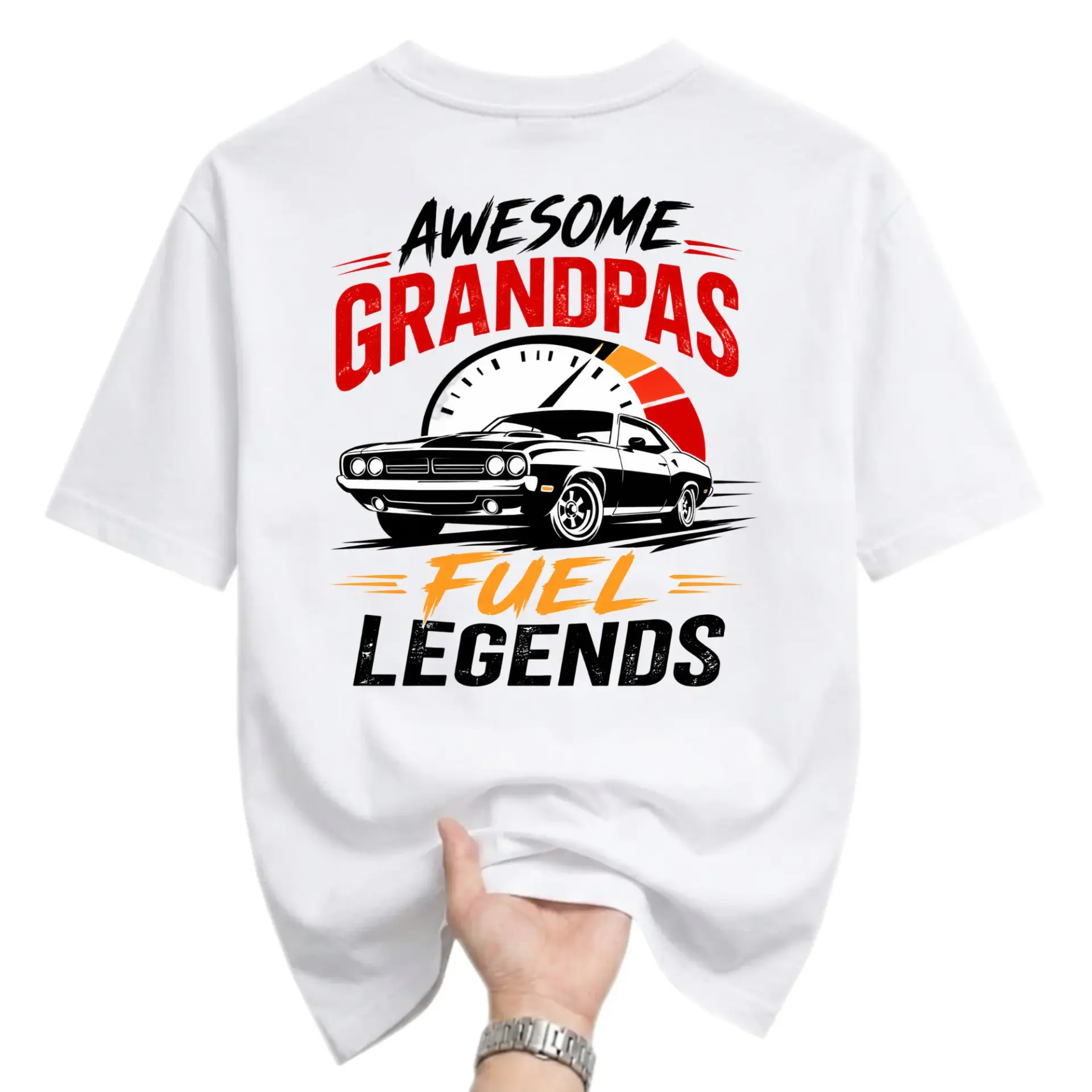 Graphic Tee Awesome Grandpas Legends Car Enthusiast Vintage Muscle Print Casual Unisex Crew Neck T-Shirt