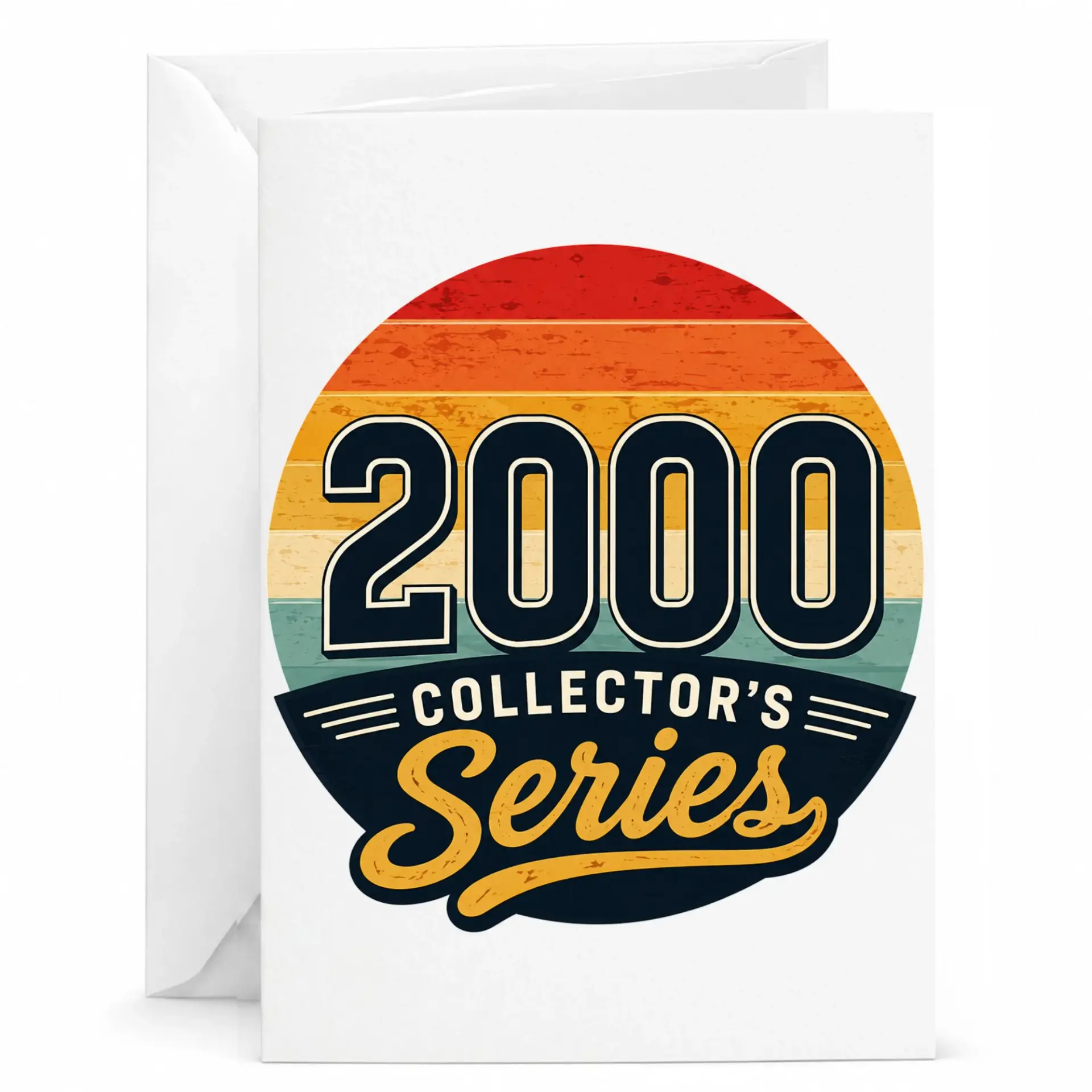 Birthday Card 2000 Collector Series Vintage Retro Style Greeting Card for Milestone Birthday Milestone Celebration