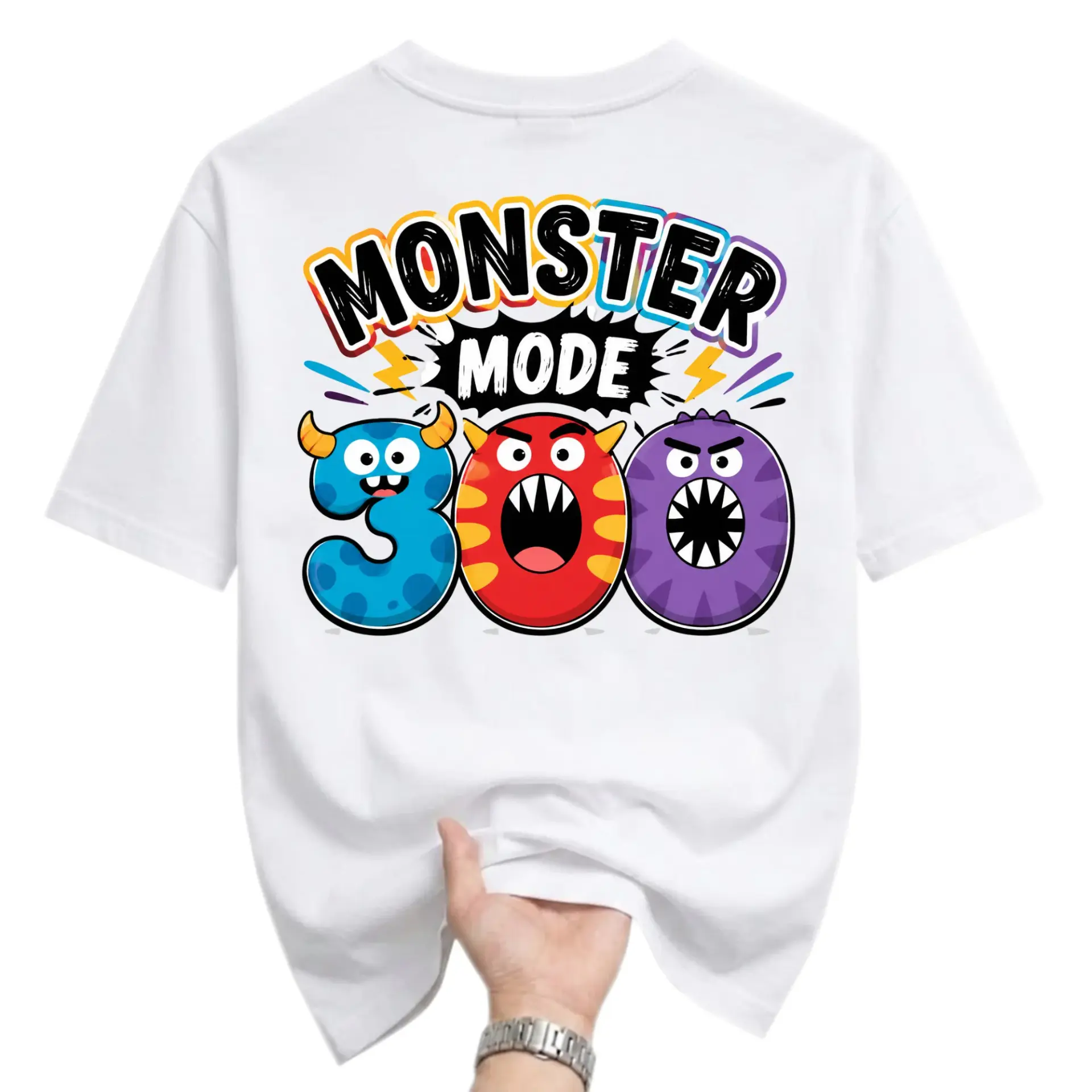 Funny Shirt Monster Mode 300 Graphic Tee Unisex Casual Apparel for Everyday Wear and Unique Self Expression Outfits