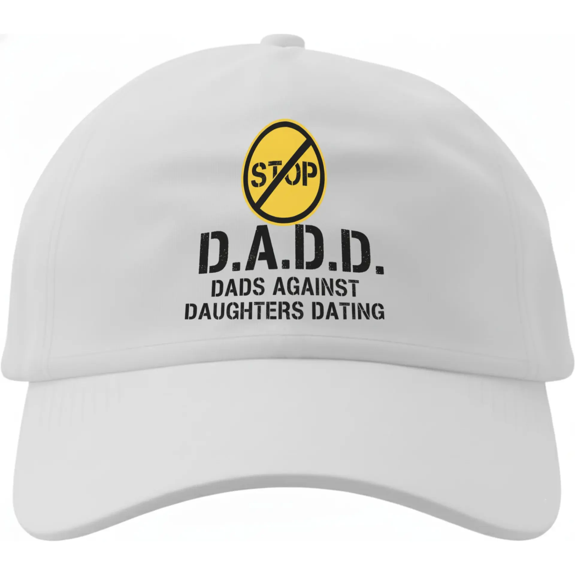 Dad Hat Funny Novelty Baseball Cap with Humorous Graphic Print Dads Against Daughters Dating Casual White Cotton Hat