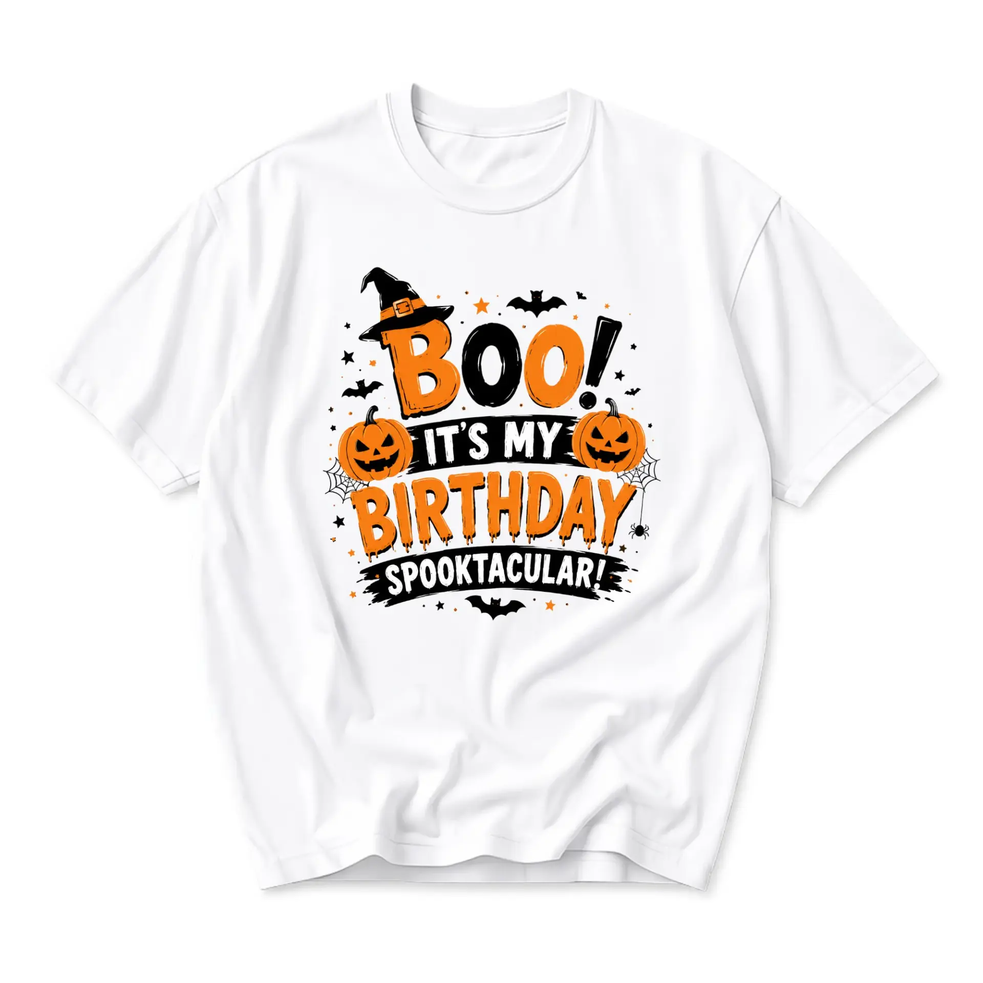 Funny Shirt Boo It Is My Birthday Spooktacular Graphic Tee Unisex Casual Apparel for Halloween Celebration Lovers