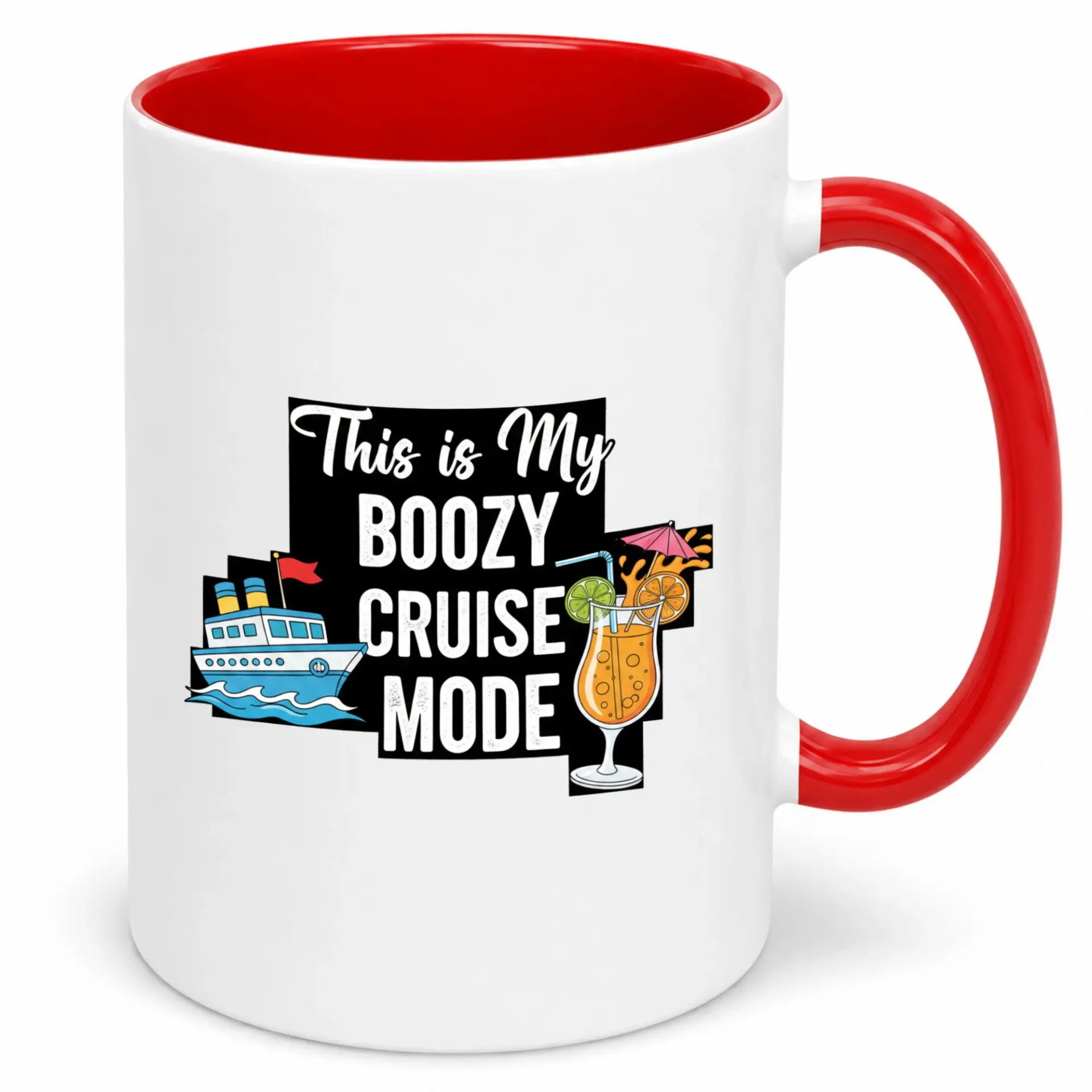 Funny Boozy Cruise Ceramic Coffee Mug Vacation Travel Themed Drinkware Novelty Gift for Lovers 11oz or 15oz
