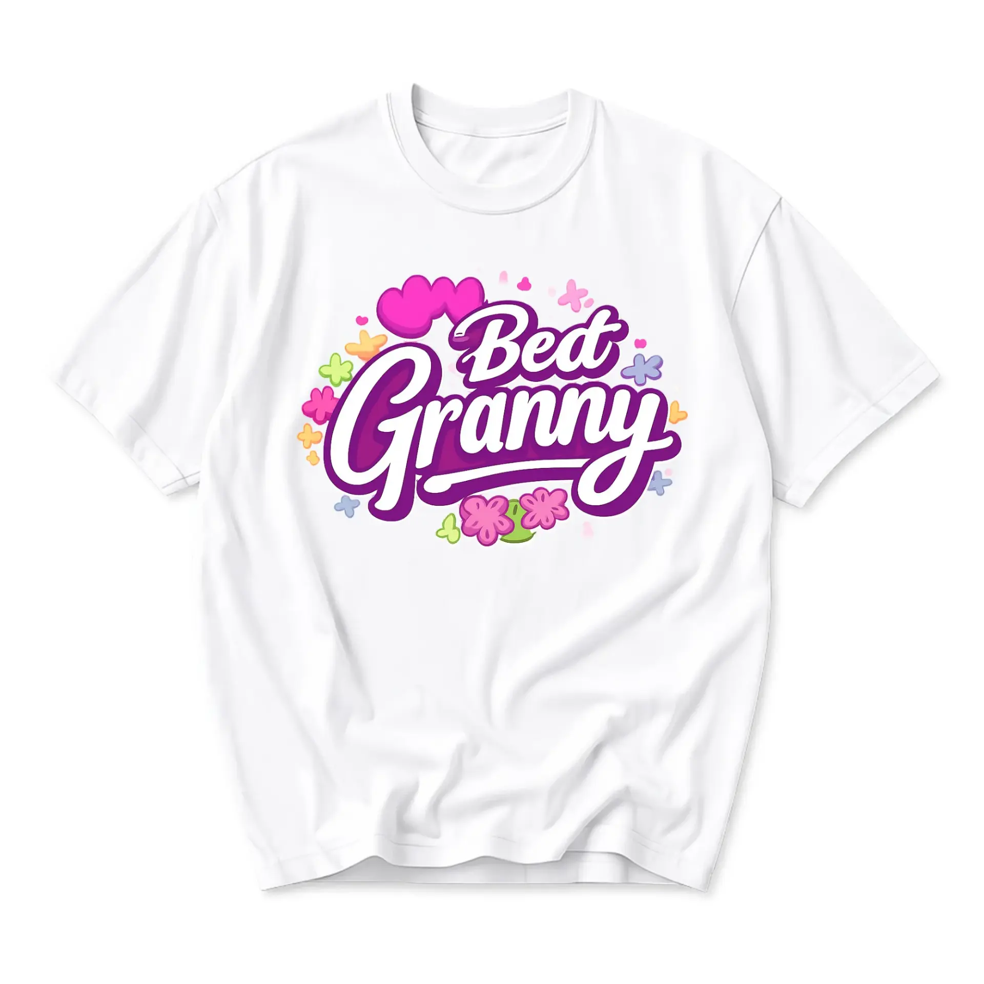 Graphic Tee Bed Granny Humor Slogan White T-Shirt Casual Unisex Short Sleeve Cotton Blend Crew Neck Apparel