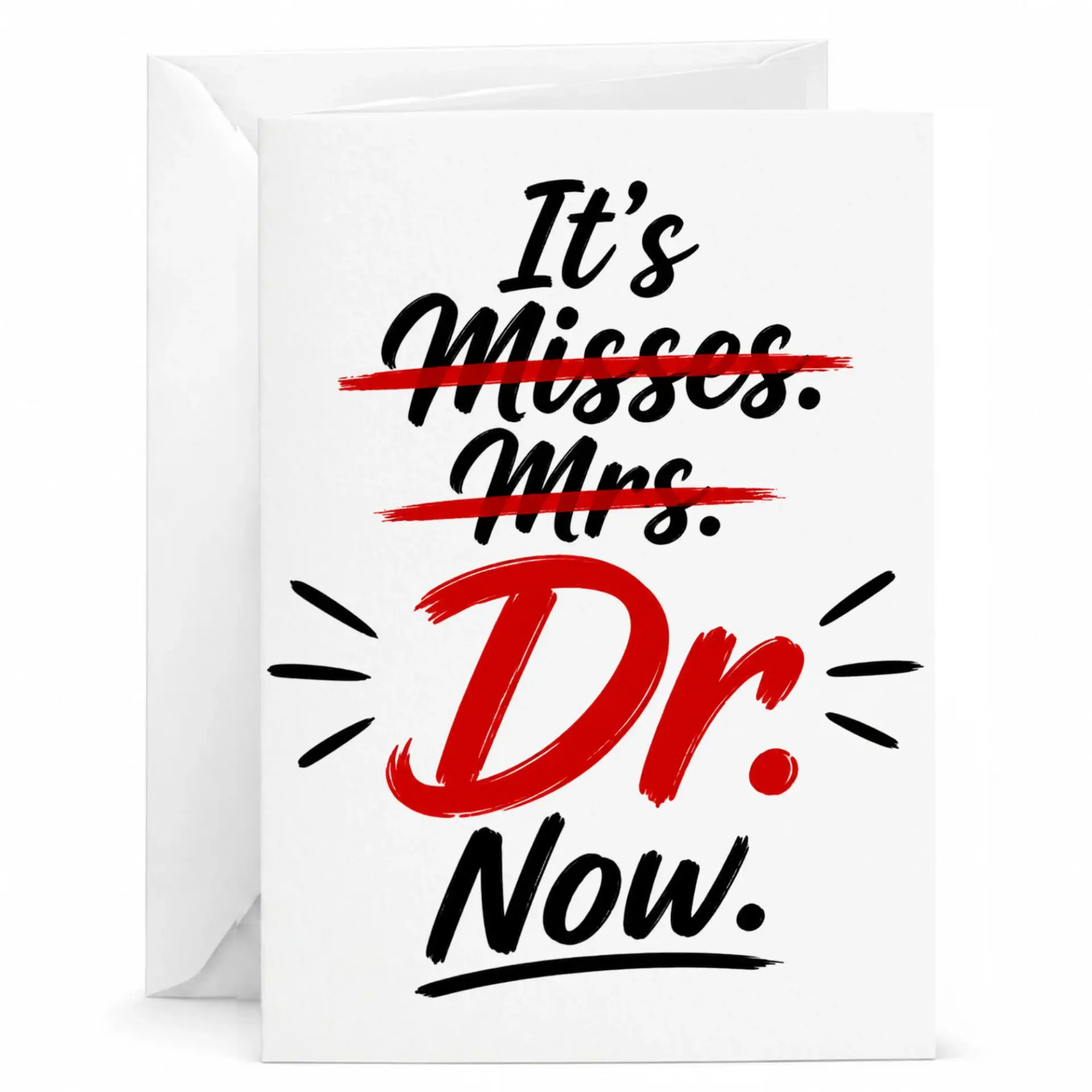 Funny Graduation Congratulations Greeting Card It Is Dr Now Academic Achievement for New Doctor