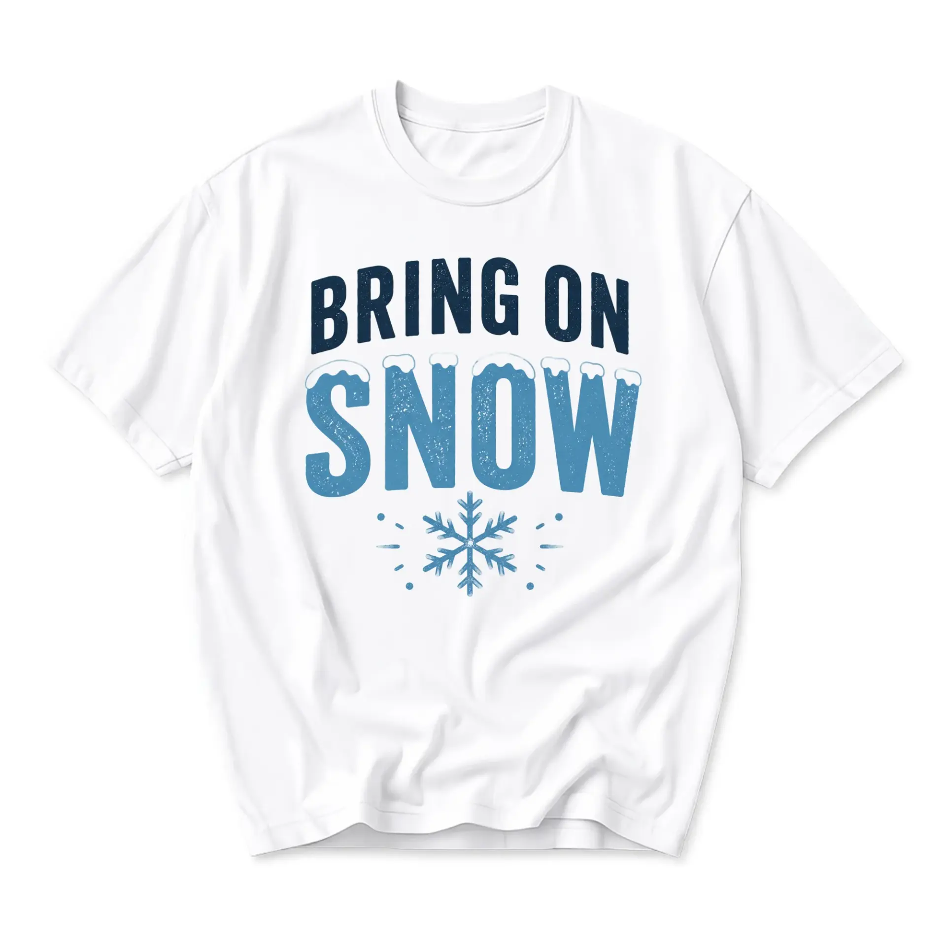 Graphic Tee Bring on Snow Holiday Unisex Crew Neck T-Shirt Short Sleeve