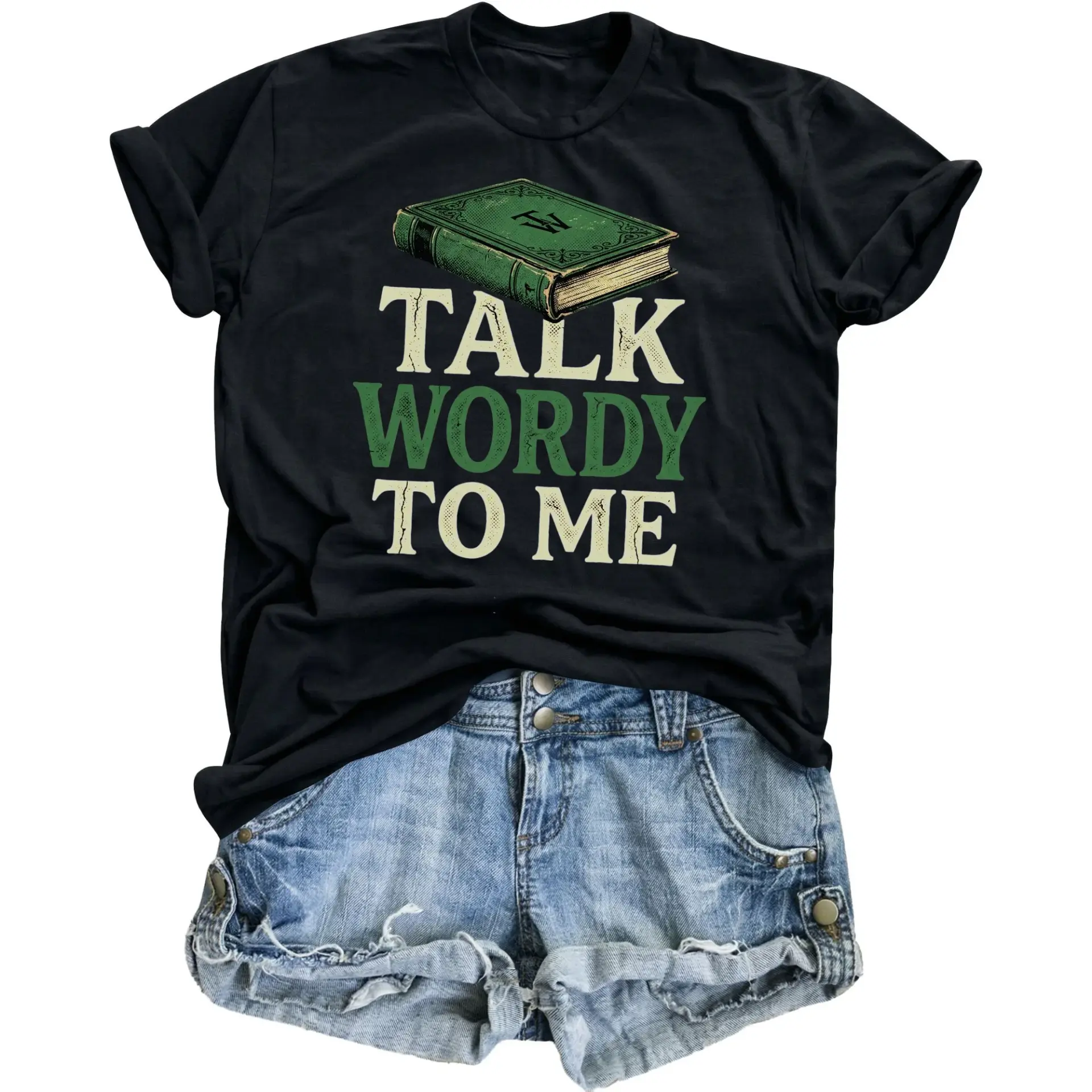 Graphic Tee Talk Wordy to Me Funny Reading T-Shirt for Literature Lovers and Book Enthusiasts Casual Everyday Style