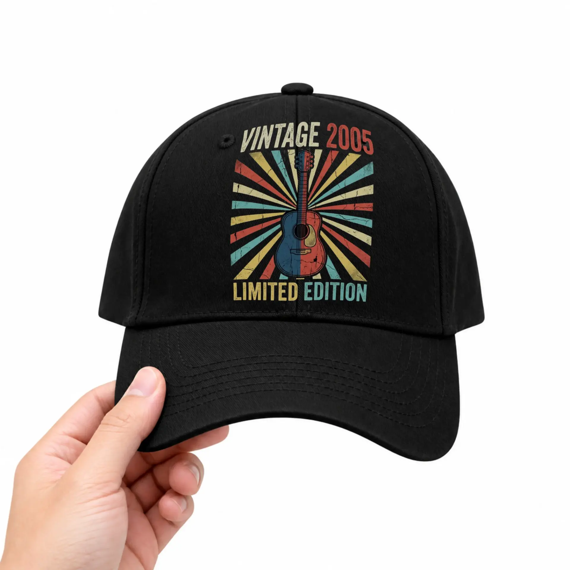 Vinyl Sticker Pack Vintage 2005 Limited Edition Guitar Design Retro Aesthetic Decals for Laptops Water Bottles