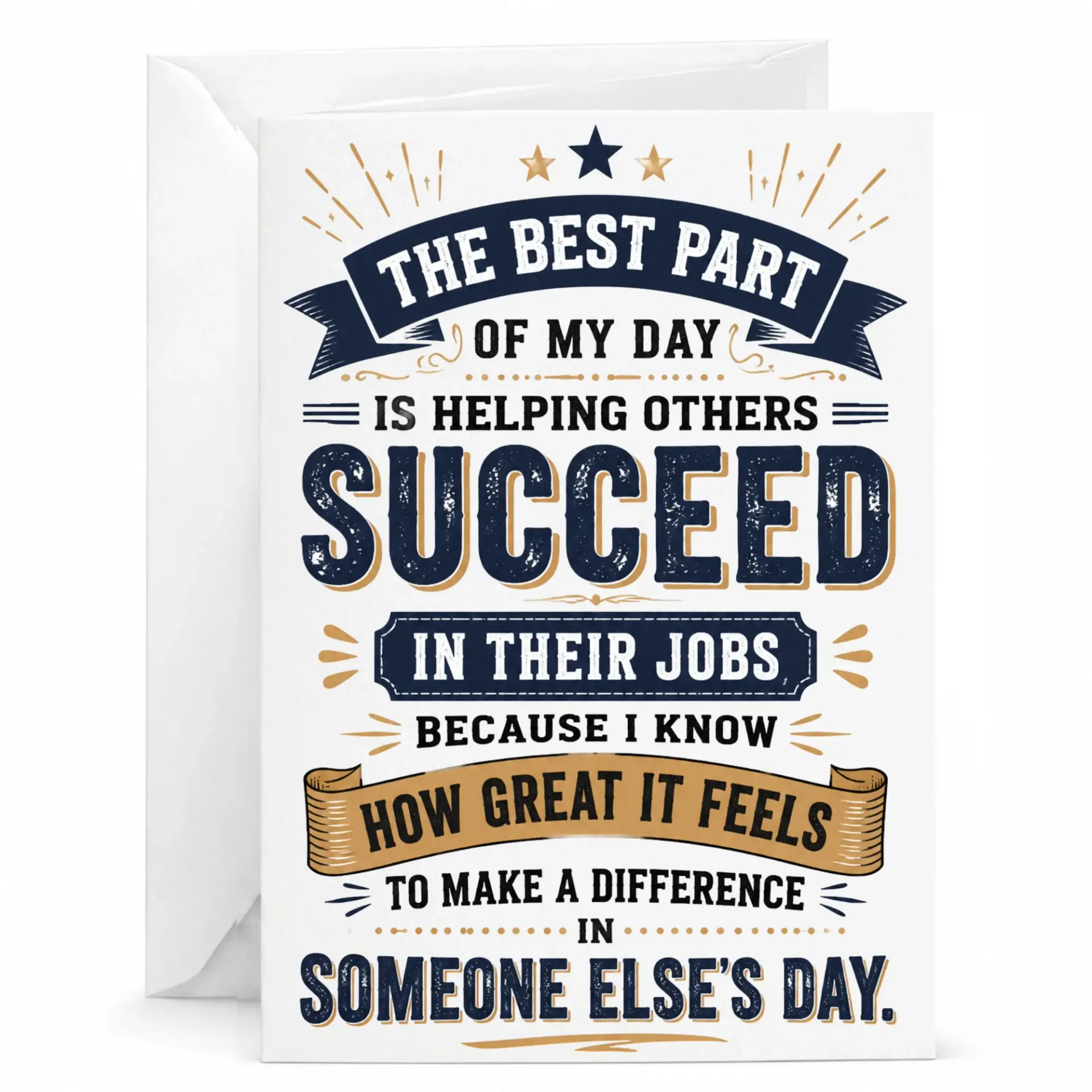 Inspirational Greeting Card Featuring Encouraging for Professional and Making a Difference
